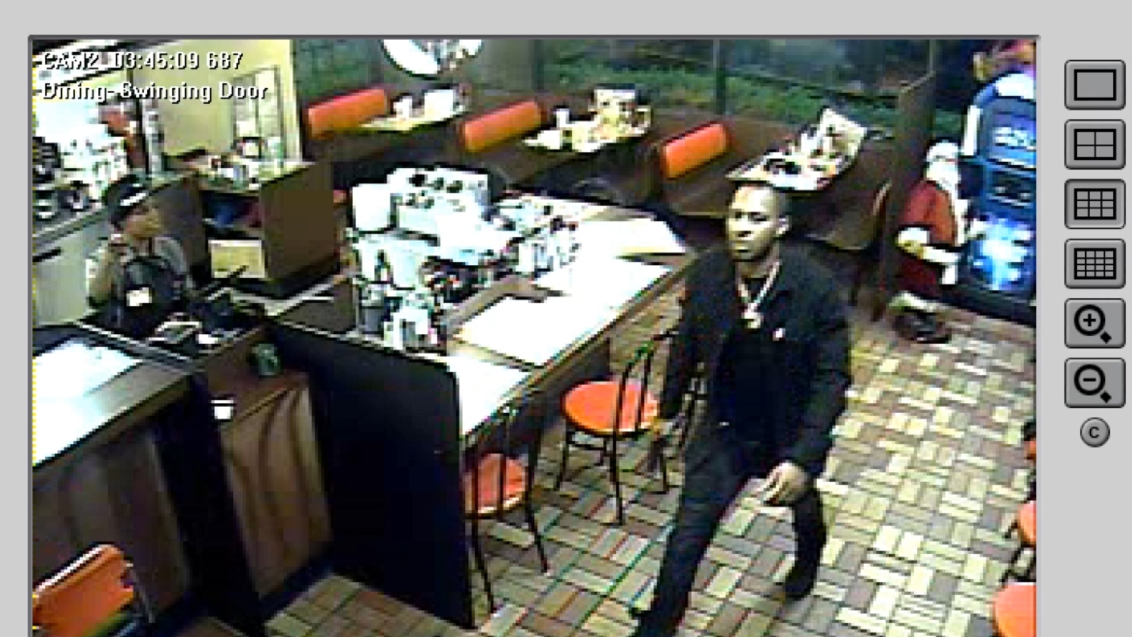 Video surveillance from a Buckhead Waffle House where a rapper was shot. (Credit: Atlanta Police Department)
