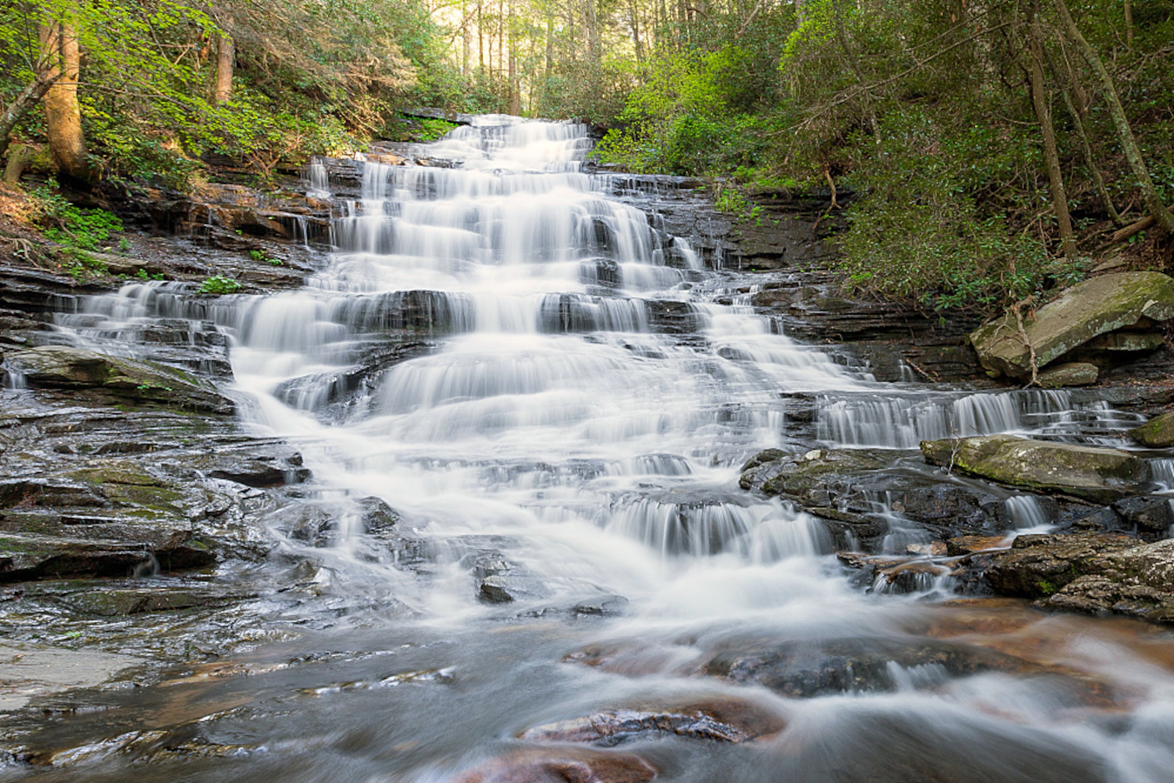 Hike the Minnehaha Falls Trail to this beautiful waterfall near Lake Rabun. Less than a half mile long, it's a great trail for beginners.