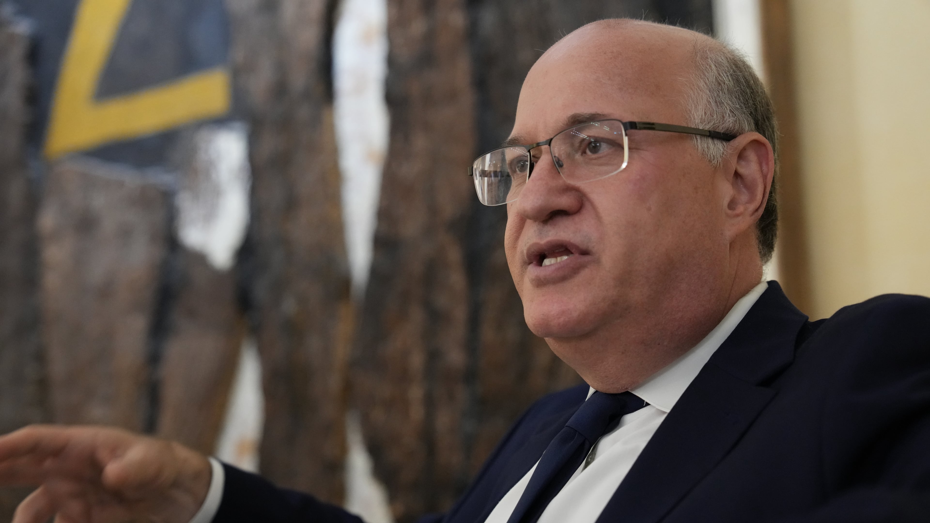 The President of the Inter-American Development Bank Ilan Goldfajn speaks to the Associated Press during an interview in Rome, Thursday, June 18, 2026. (AP Photo/Domenico Stinellis)