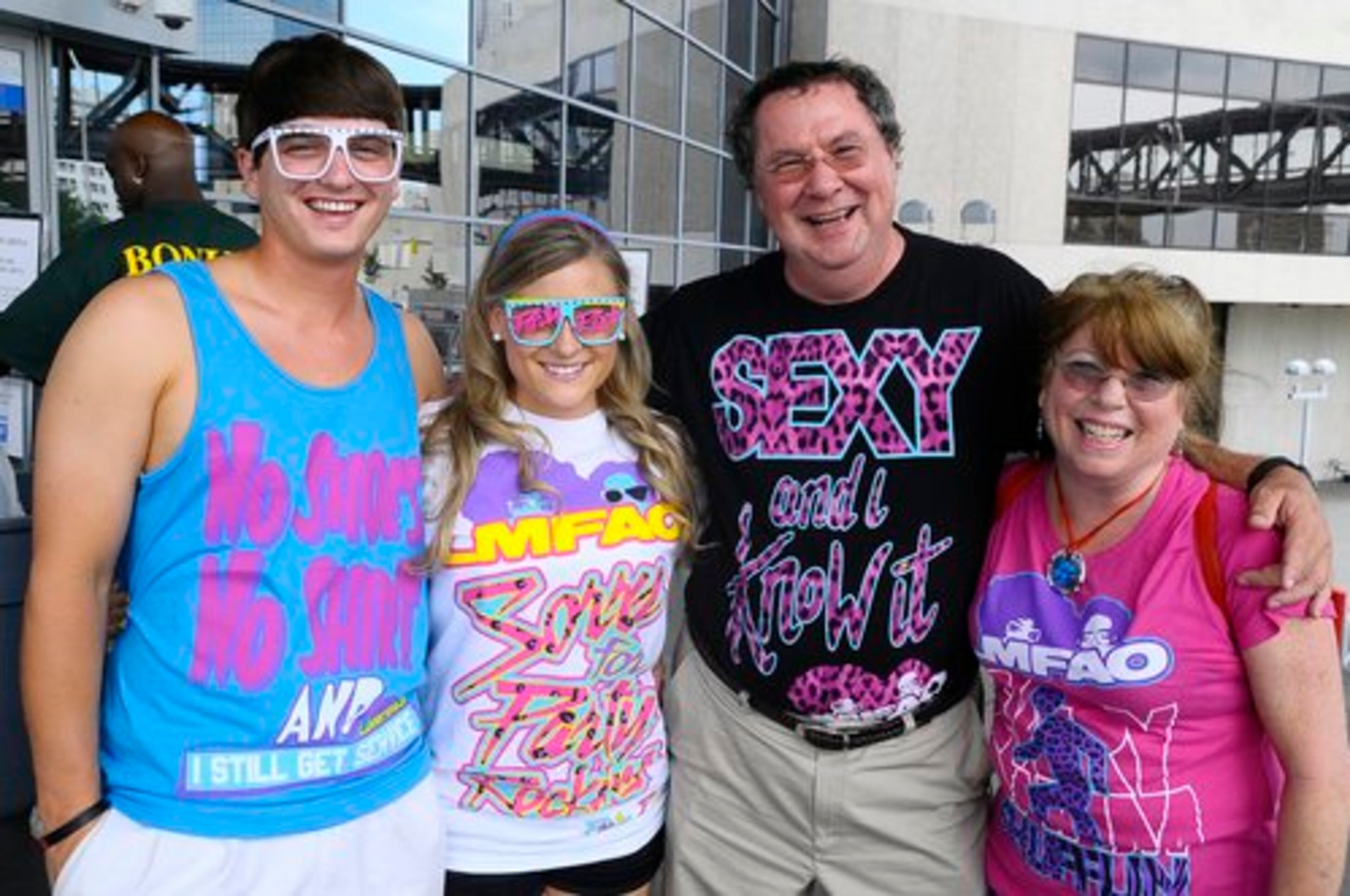 (From left) Alan Bentley, Rachael Shierling, David Dupofi and Dr. Jackie Dipofi take a photo before the show.