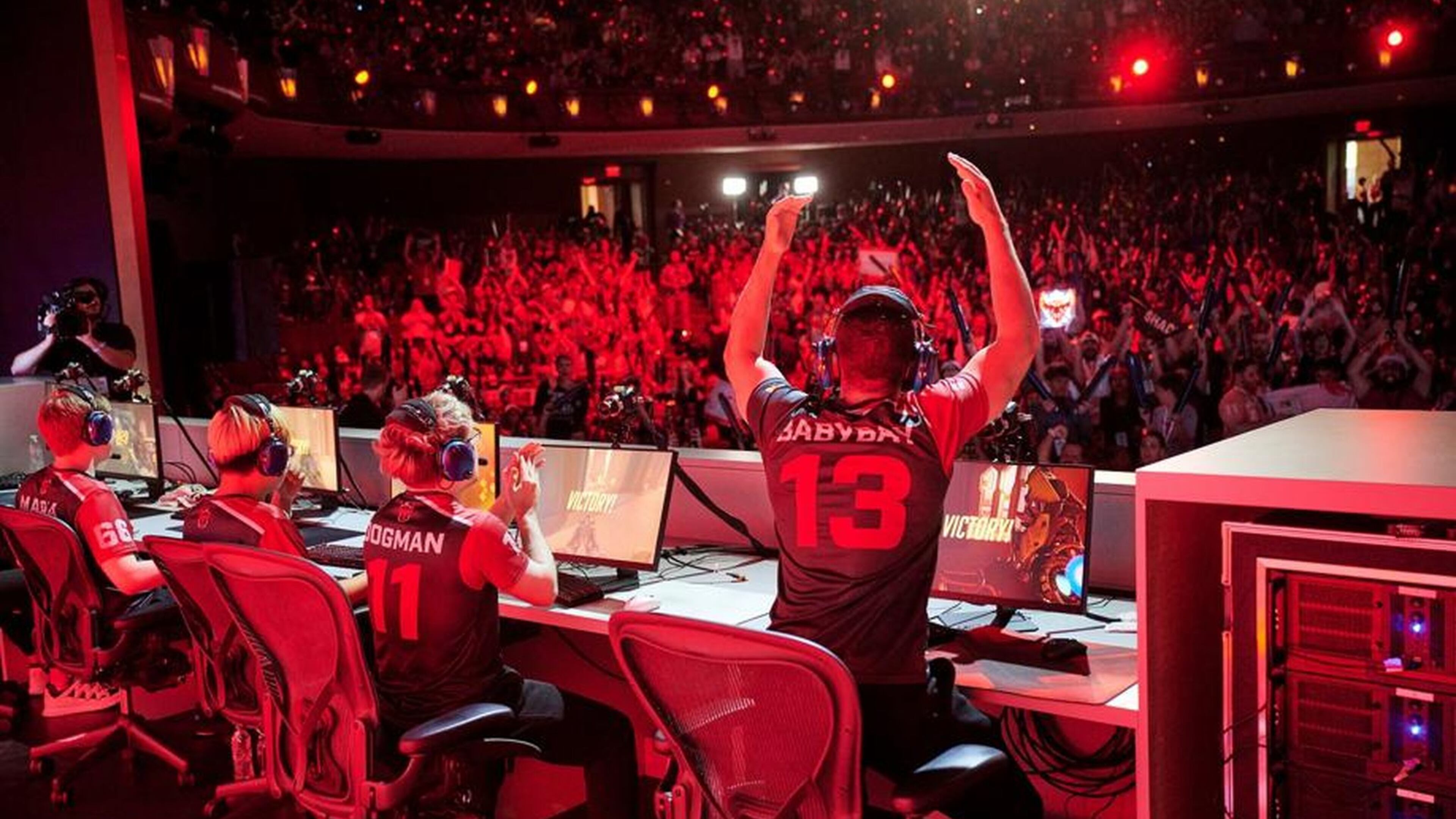 People play Overwatch in a tournament. AJC FILE PHOTO: Tonya McCahon for Blizzard Entertainment