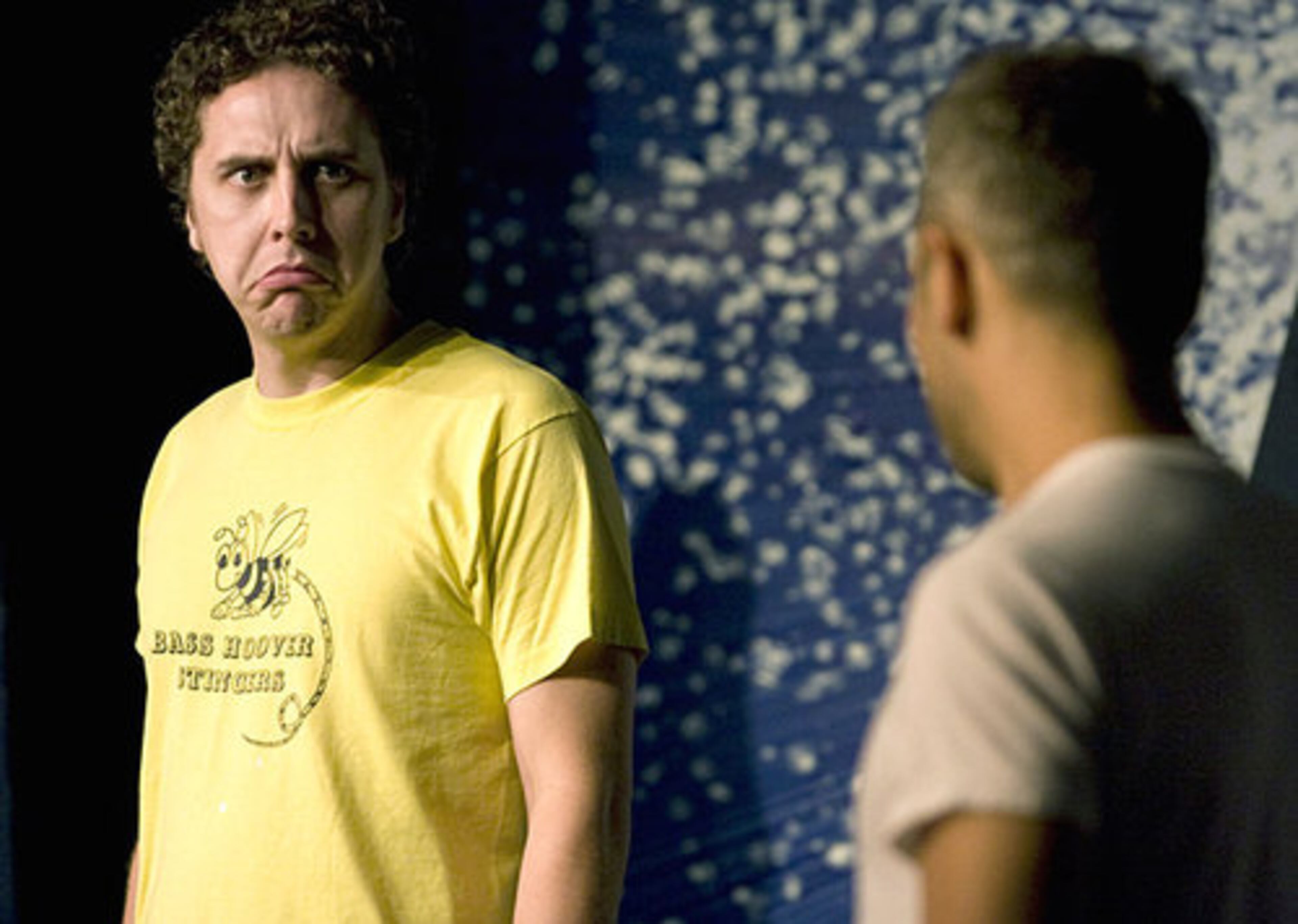 Tim Stoltenberg, from Atlanta, left, rehearses a scene with Michael Lehrer from the upcoming comedy revue. The show begins its six-week run with previews starting Friday in the Alliance's 200-seat Hertz Stage.