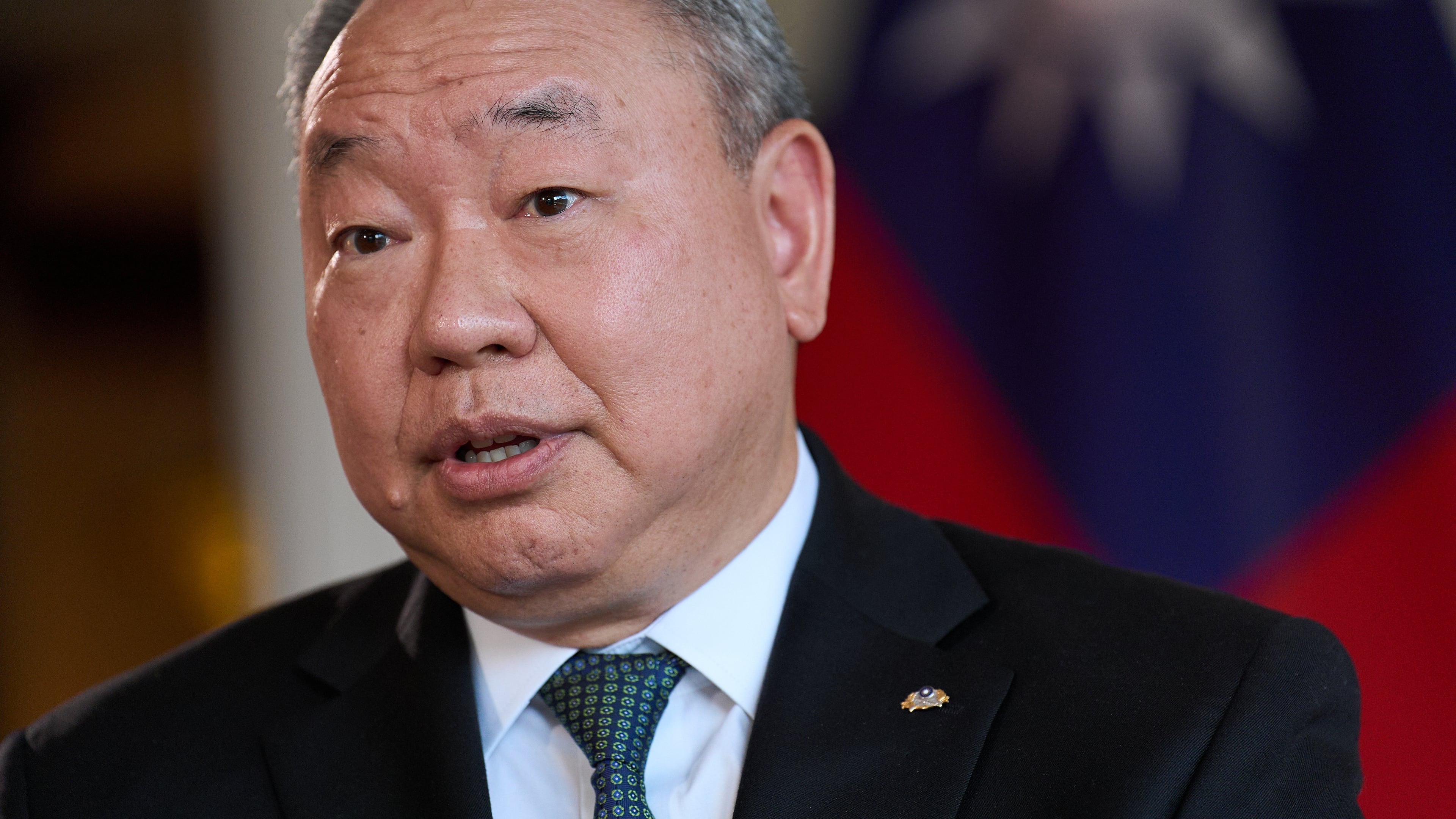 Taiwan's top diplomat in Washington, Alexander Yui Tah-ray speaks during an interview, Wednesday, June 17, 2026, at the Twin Oaks Estate in Washington. (AP Photo/Jacquelyn Martin)
