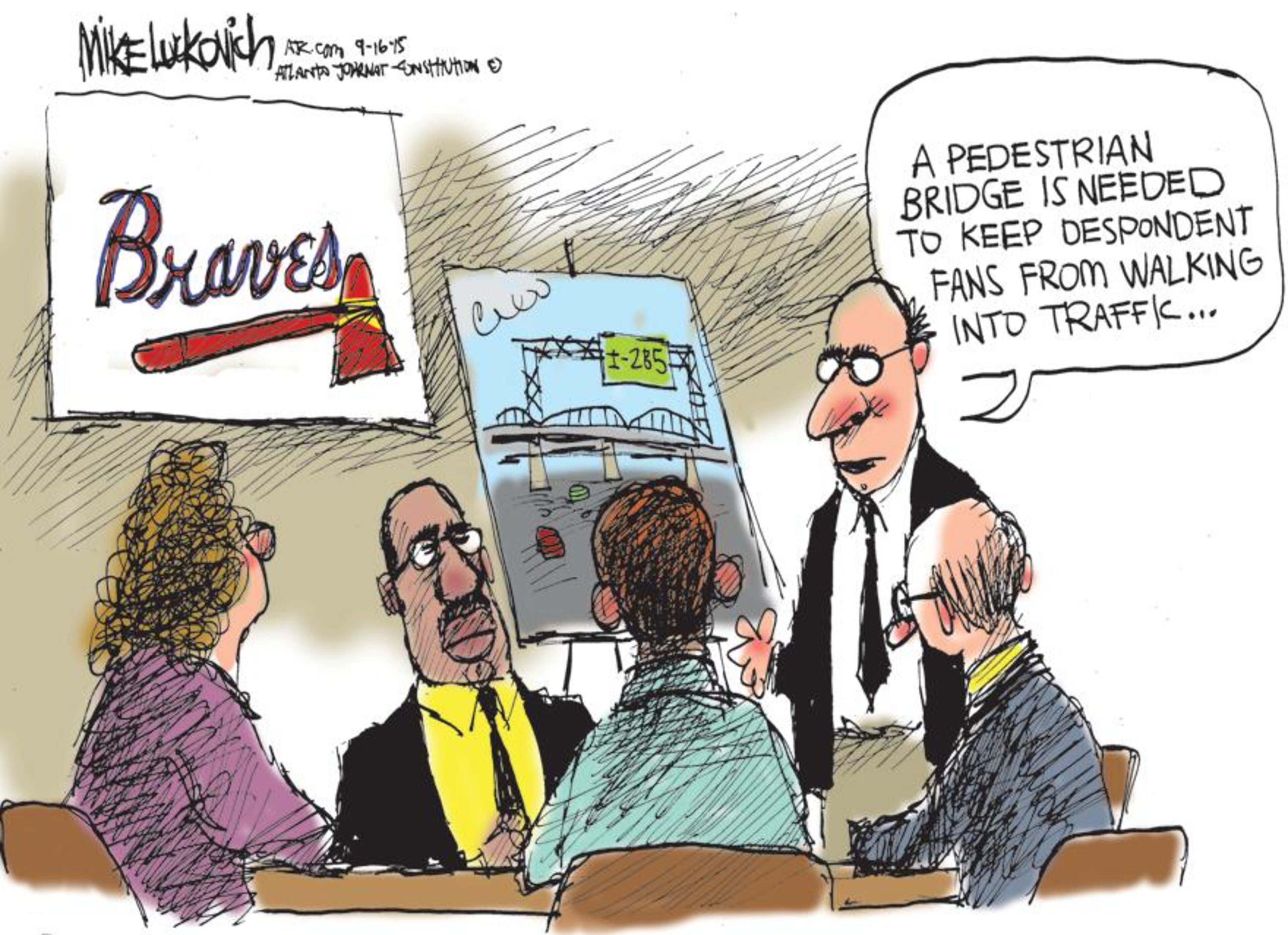 Mike Luckovich is the AJC’s Pulitzer Prize-winning cartoonist. See more of Mike’s work at Best of Luckovich, September 2015. To buy signed prints or originals, email Mike at mluckovich@ajc.com