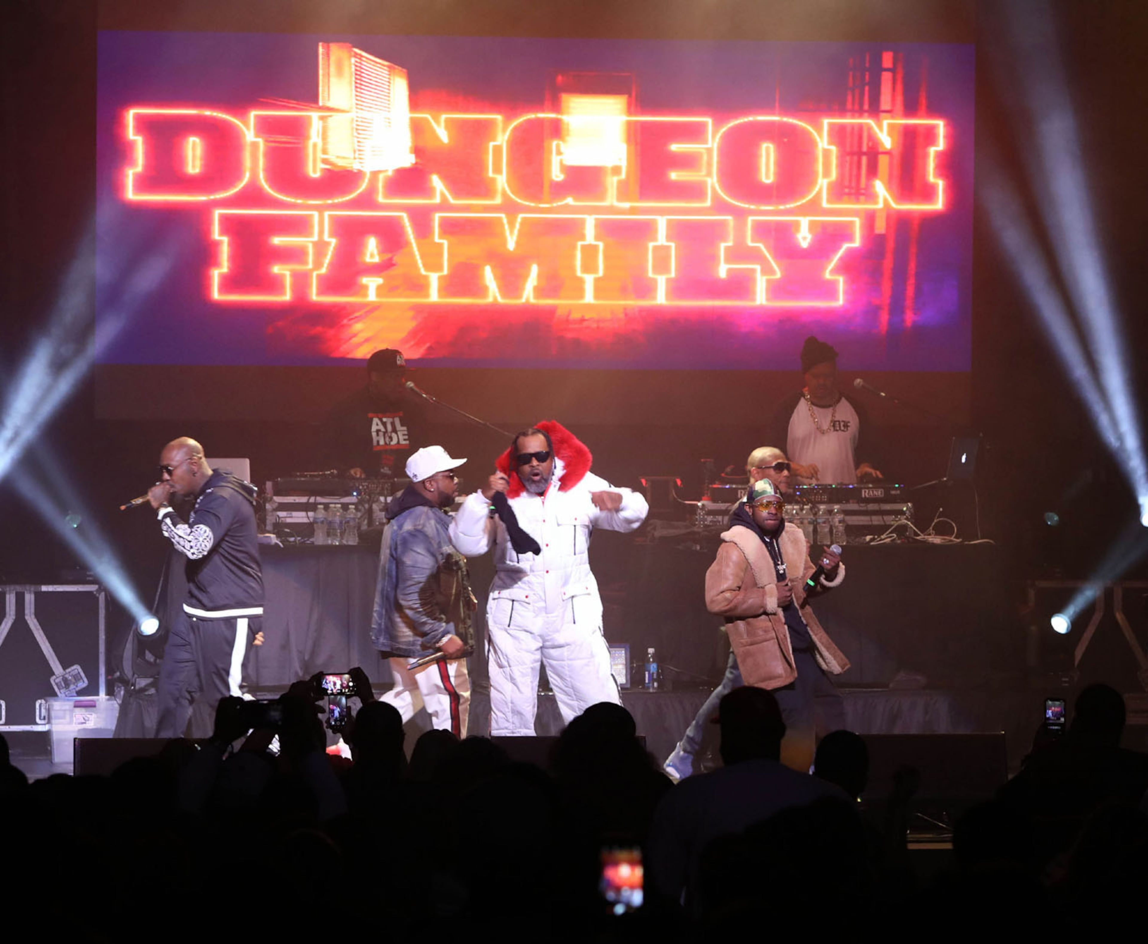 Goodie Mob performs as the Atlanta-based hip-hop collective known as the Dungeon Family brought its Reunion Tour for a sold-out show at the Fox Theatre on Saturday, April 20, 2019. The Dungeon Family Reunion Tour features Big Boi, Goodie Mob, YoungBloodz, KP the Great and Kneel & Rey. (Photo:
Robb Cohen Photography & Video /RobbsPhotos.com)