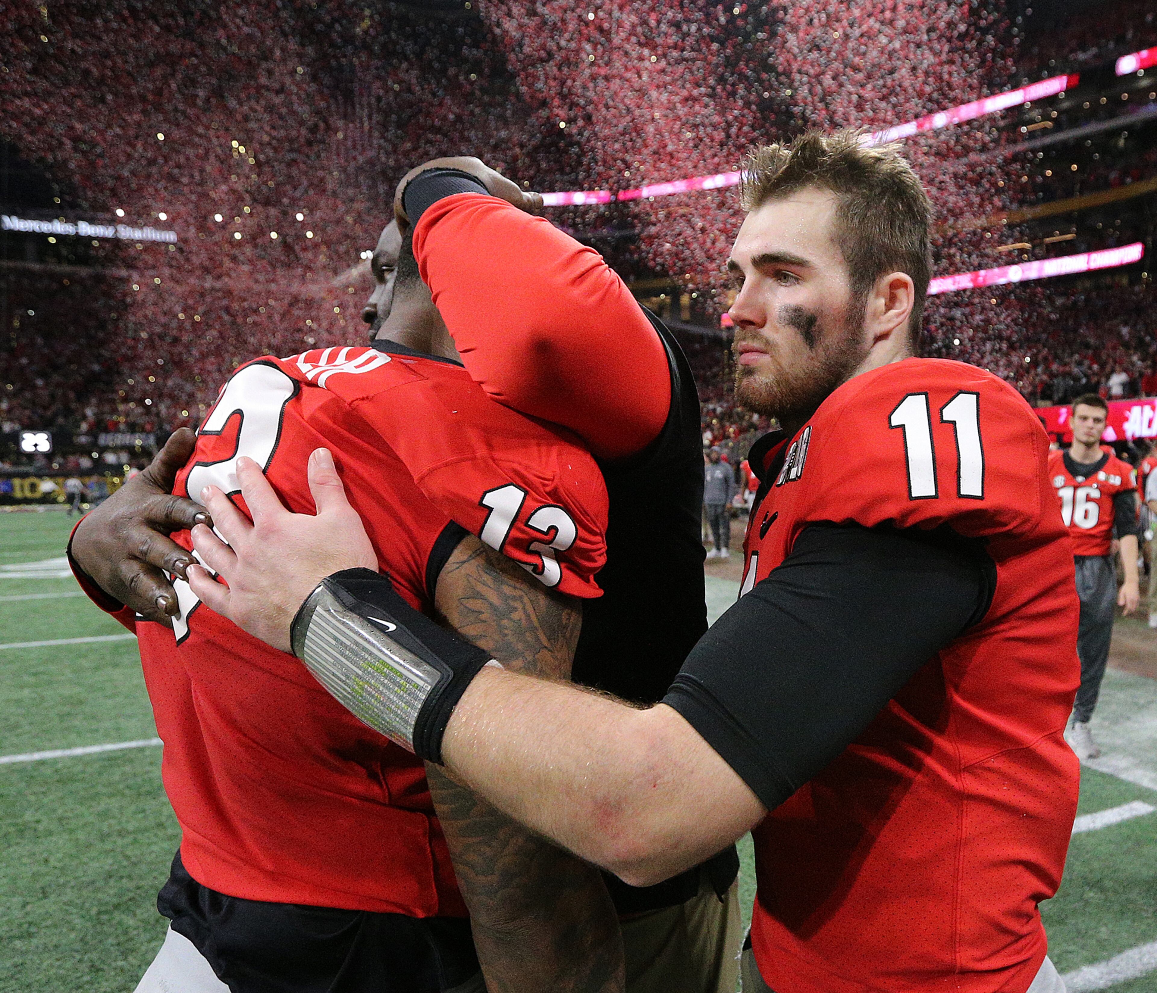 January 8, 2018 Atlanta: Georgia loses 26-23 to Alabama during over time in the College Football Playoff National Championship on Monday, January 8, 2018, in Atlanta. Curtis Compton/ccompton@ajc.com