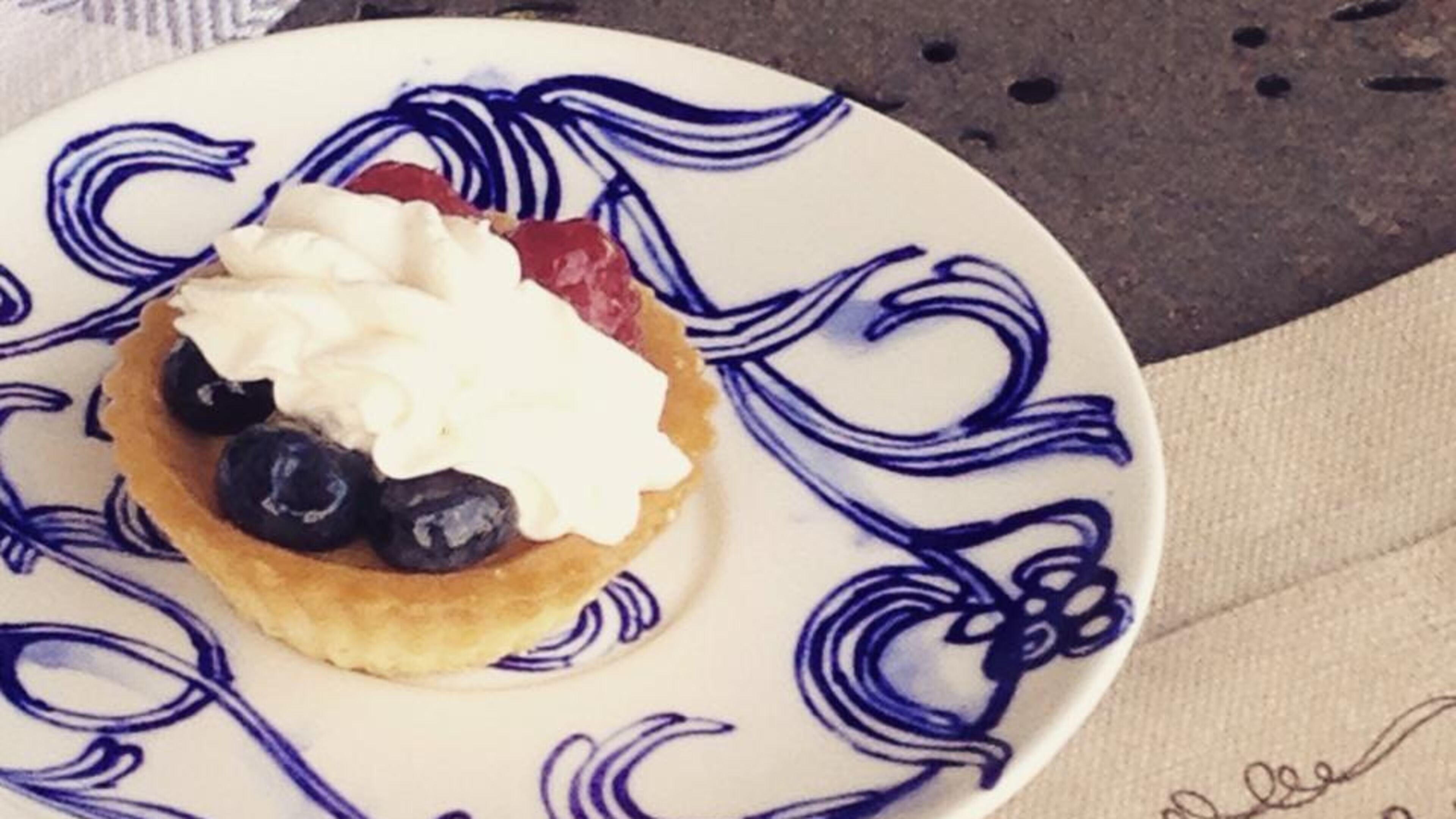 Bastille Day tart at La Madeleine