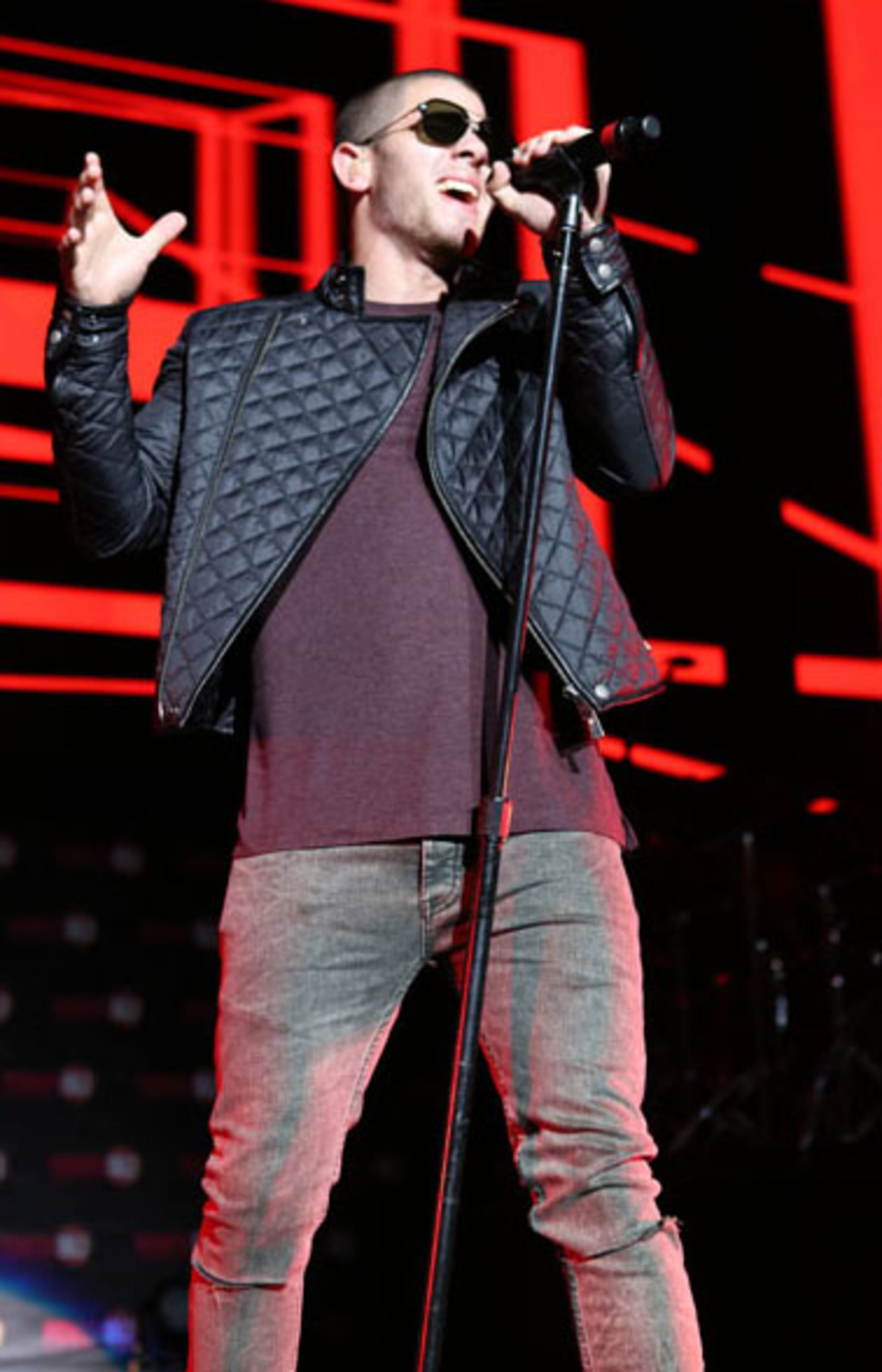 Nick Jonas performs. Power 96.1's annual Jingle Ball concert took place at sold out Philips Arena on Thursday, December 17, 2015. Fans were treated to sets from Justin Bieber, Nick Jonas, Shawn Mendes, Fifth Harmony, The Chainsmokers, DNCE, Hailee Steinfeld and Charlie Puth. Robb D. Cohen /RobbsPhotos.com