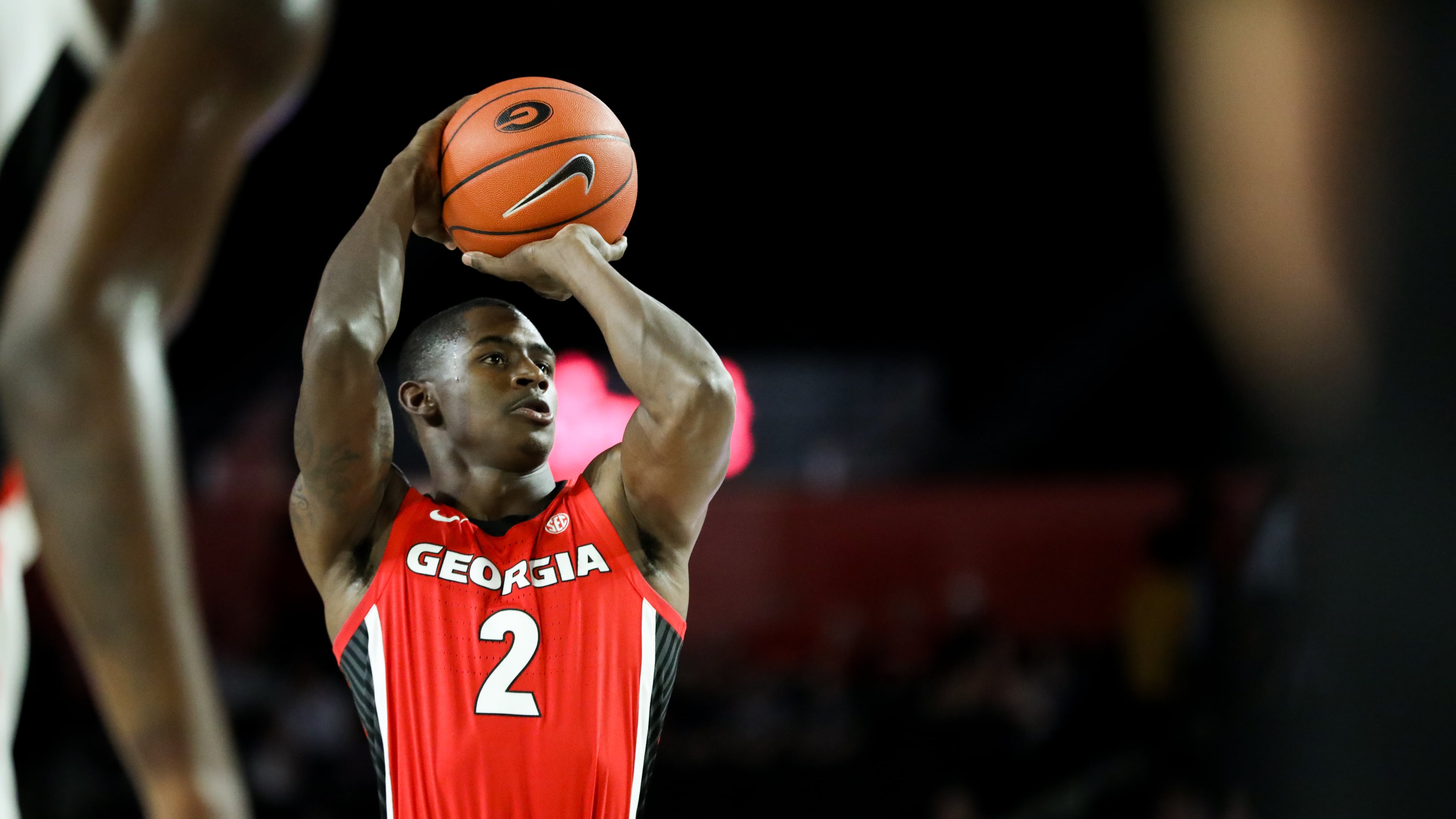 Georgia basketball player Jordan Harris (2) during Stegmania in Stegeman Coliseum in Athens, Ga., on Friday, Oct. 11, 2019. (Photo by Tony Walsh)