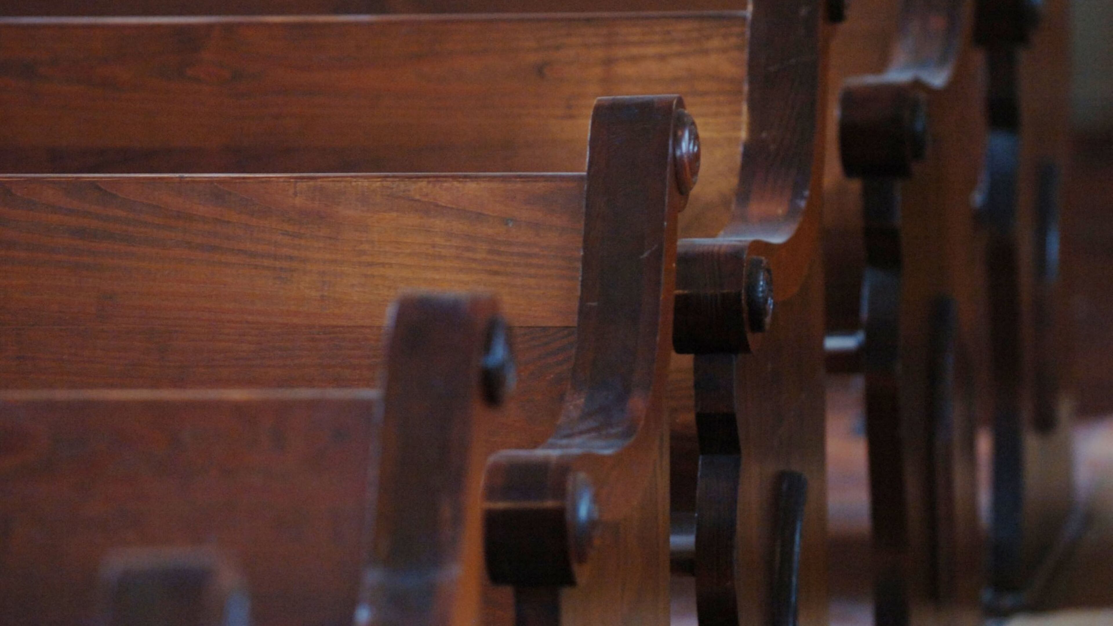 Morning light falls on the pews of a beautiful, historic church in metro Atlanta. ANDY SHARP / 2008 AJC FILE PHOTO