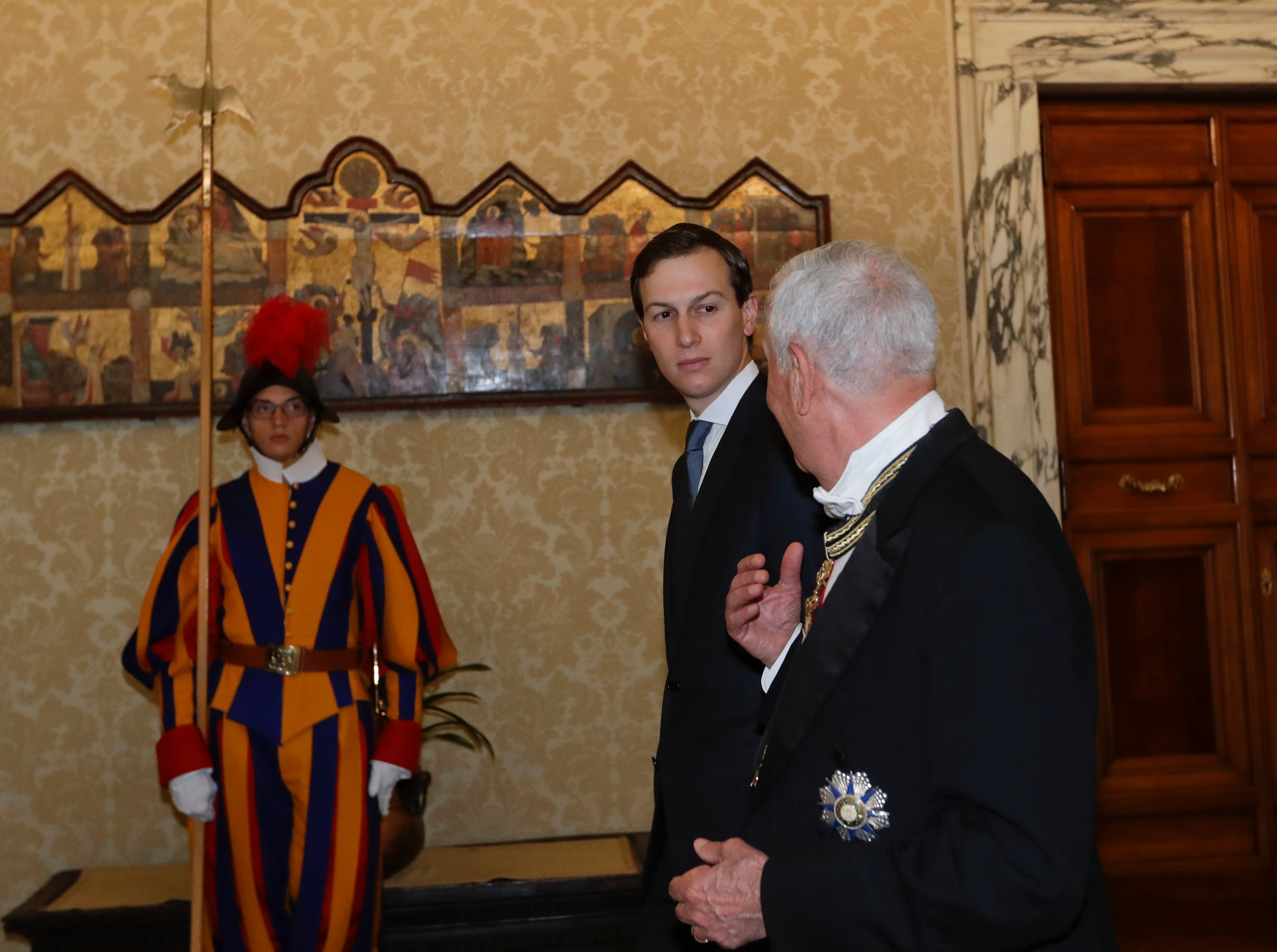 Jared Kushner, senior advisor of President Donald Trump, arrives to participate with President Donald Trump in a private audience with Pope Francis, at the Vatican, Wednesday, May 24, 2017. (AP Photo/Alessandra Tarantino, Pool)