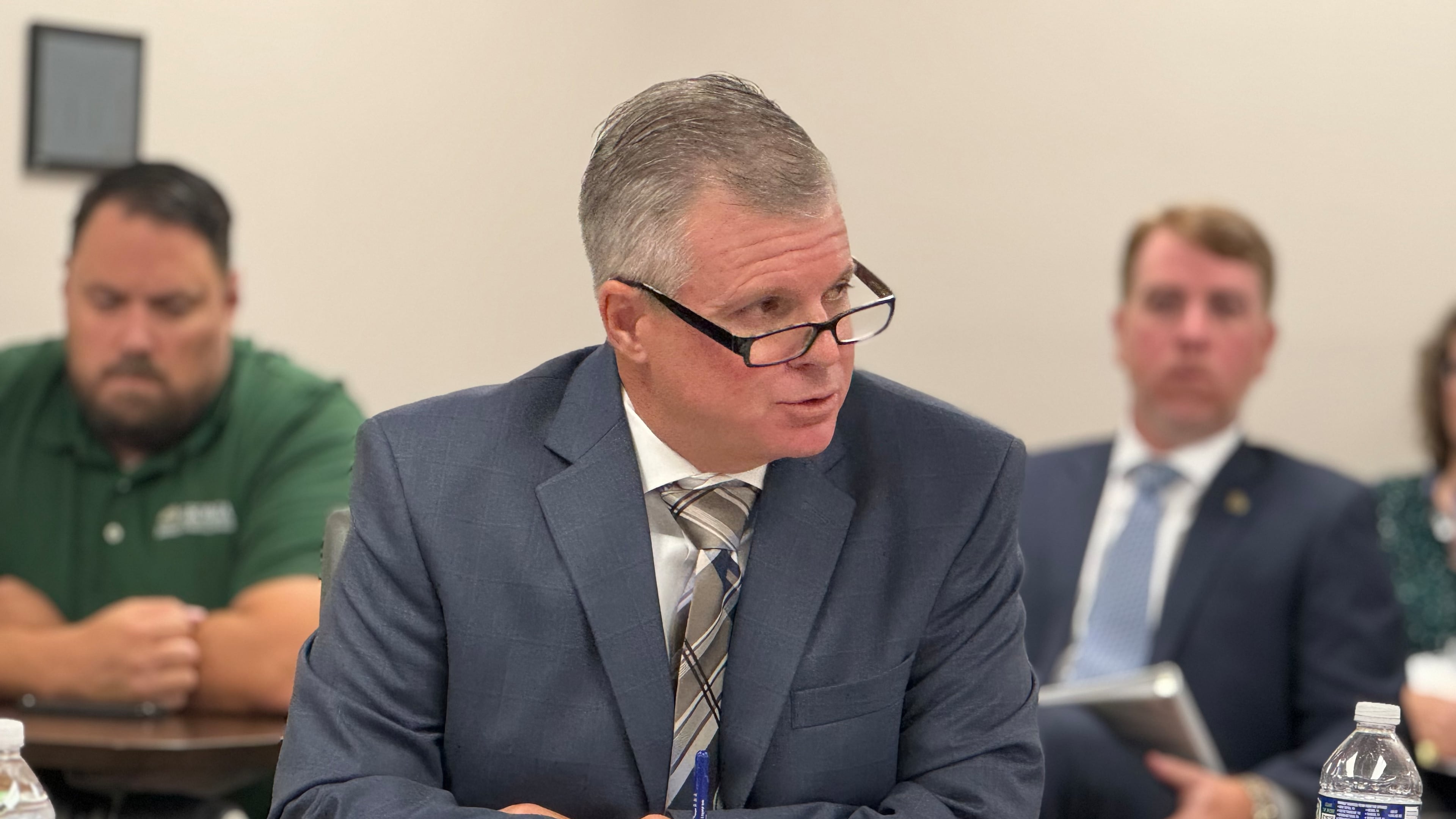 Georgia Department of Natural Resources Commissioner Walter Rabon updates the DNR board on Tuesday, Oct. 22, 2024, on the investigation into the deadly gangway collapse that occurred on Sapelo Island. (Drew Kann/AJC)