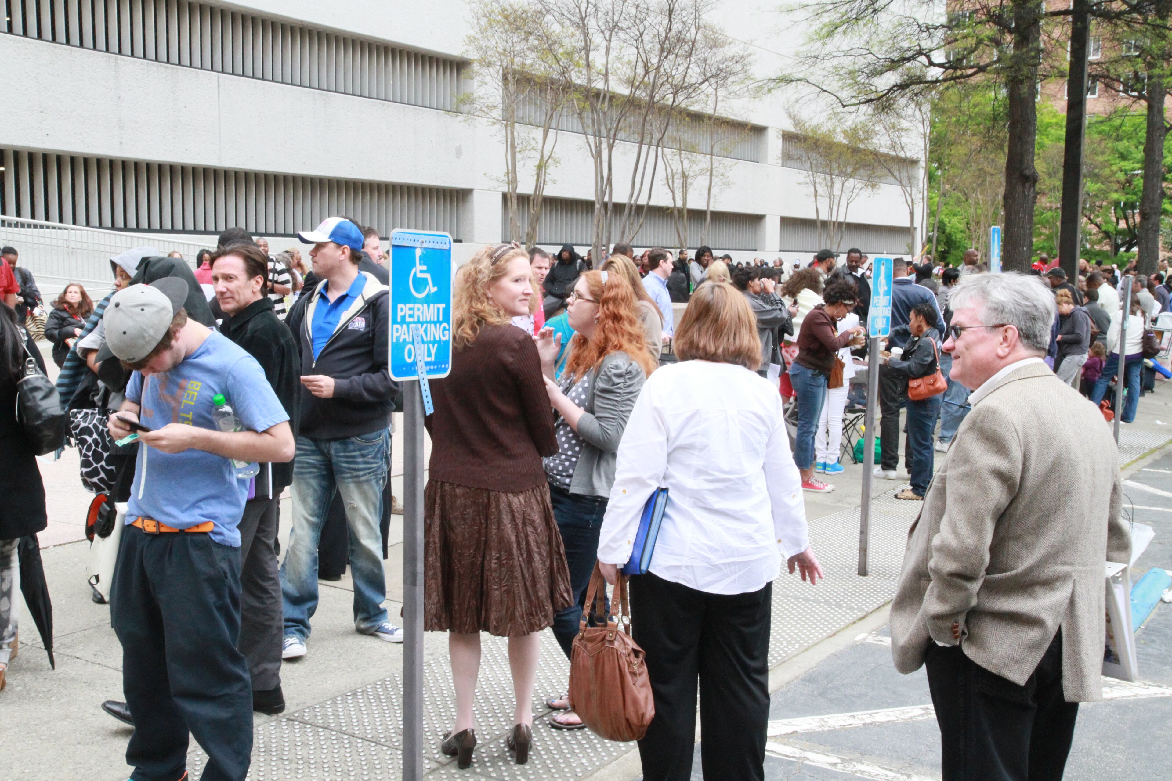 Nearly 1,000 people were at the Fox Theatre in Atlanta on Sunday for auditions for the ABC television show "Shark Tank."