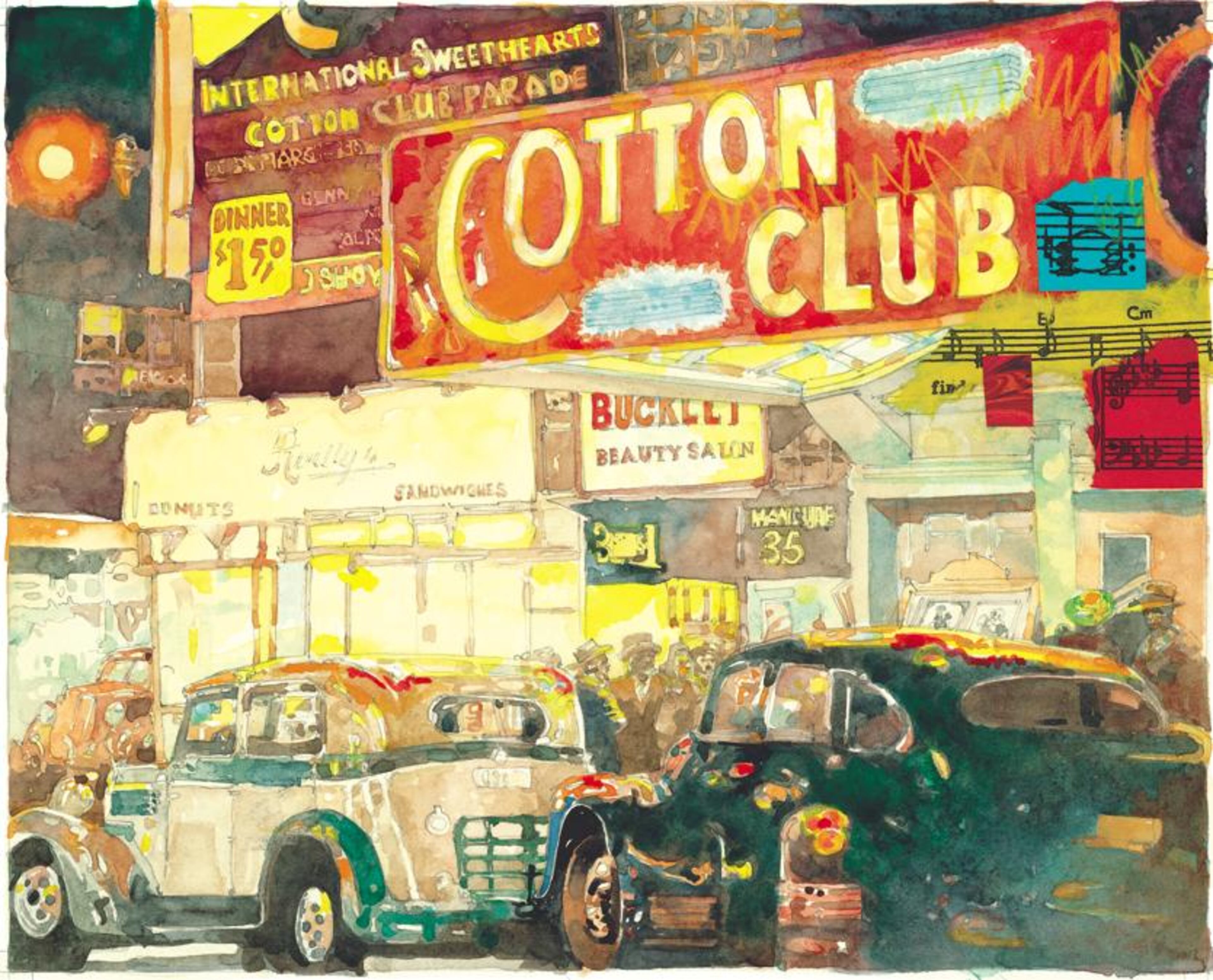 "Cotton Club" -- Illustration from Sweethearts of Rhythm, 2009.