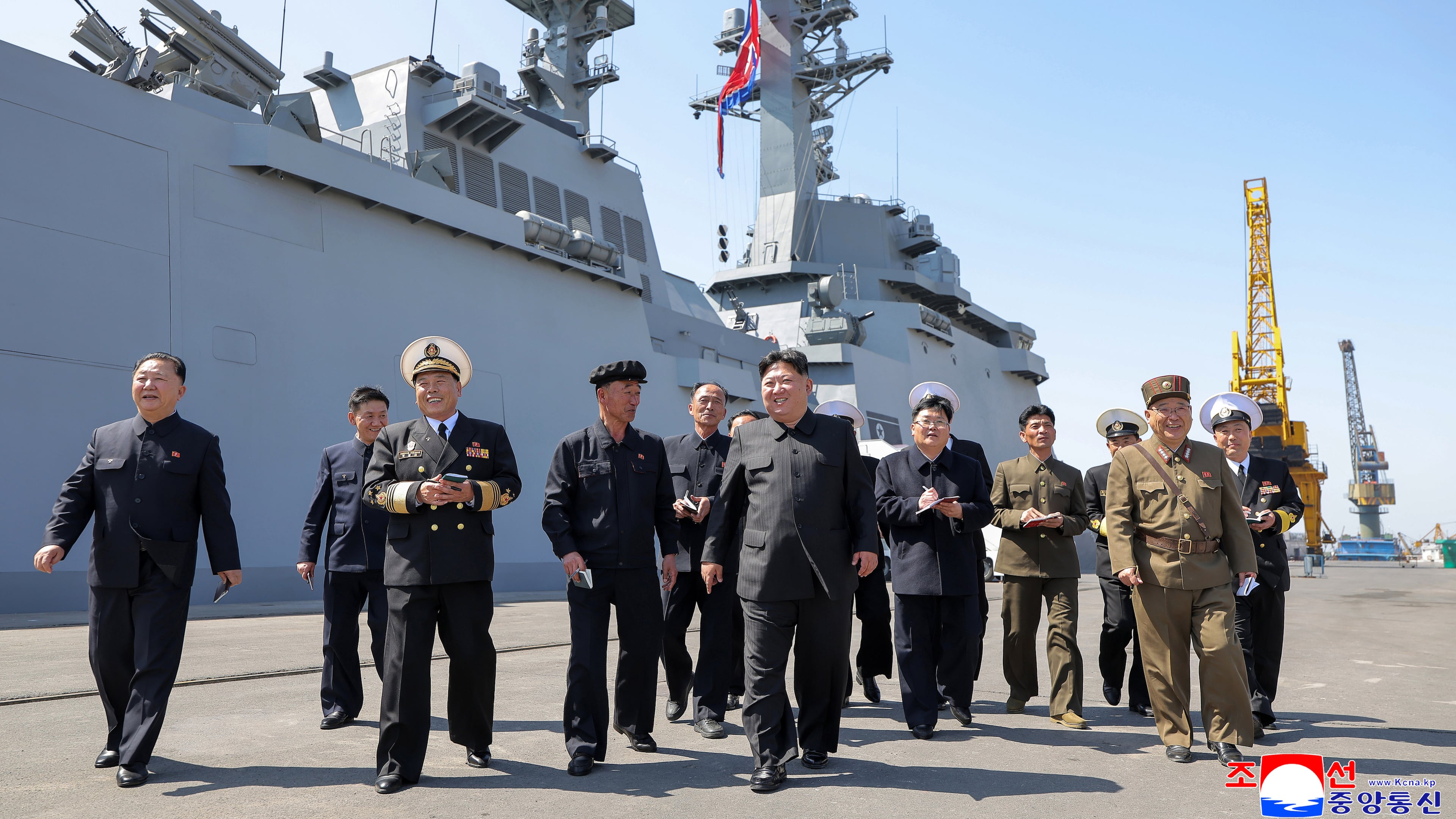 FILE - In this photo provided by the North Korean government, its leader Kim Jong Un, center, visits to observe the test launches of missiles at an undisclosed place in North Korea Sunday, April 12, 2026. Independent journalists were not given access to cover the event depicted in this image distributed by the North Korean government. The content of this image is as provided and cannot be independently verified. Korean language watermark on image as provided by source reads: "KCNA" which is the abbreviation for Korean Central News Agency. (Korean Central News Agency/Korea News Service via AP, File)