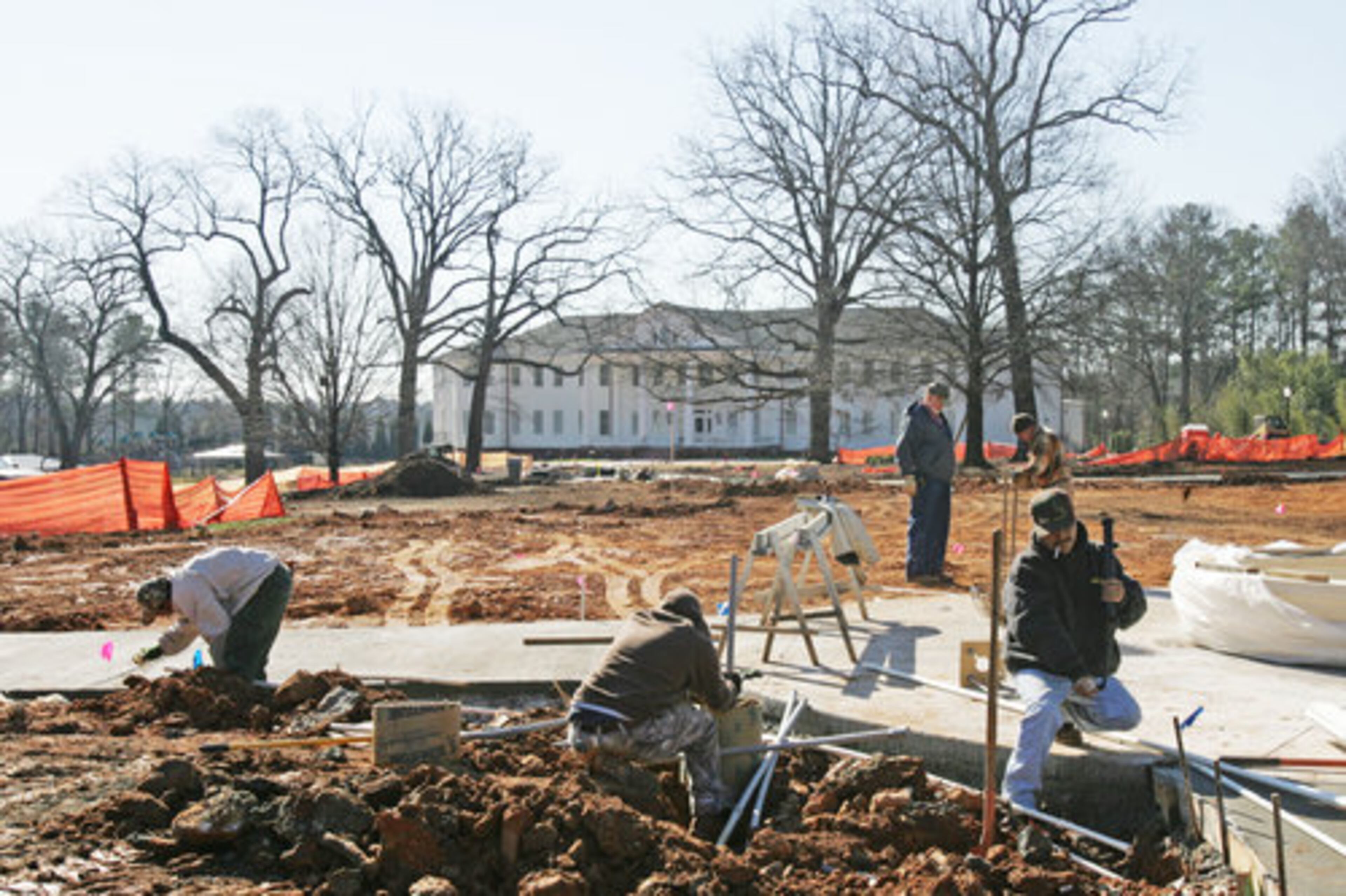 Taylor-Brawner Park, Smyrna's first new park in a decade, opens in February on the campus of a former psychiatric hospital. Workers are still landscaping the park.