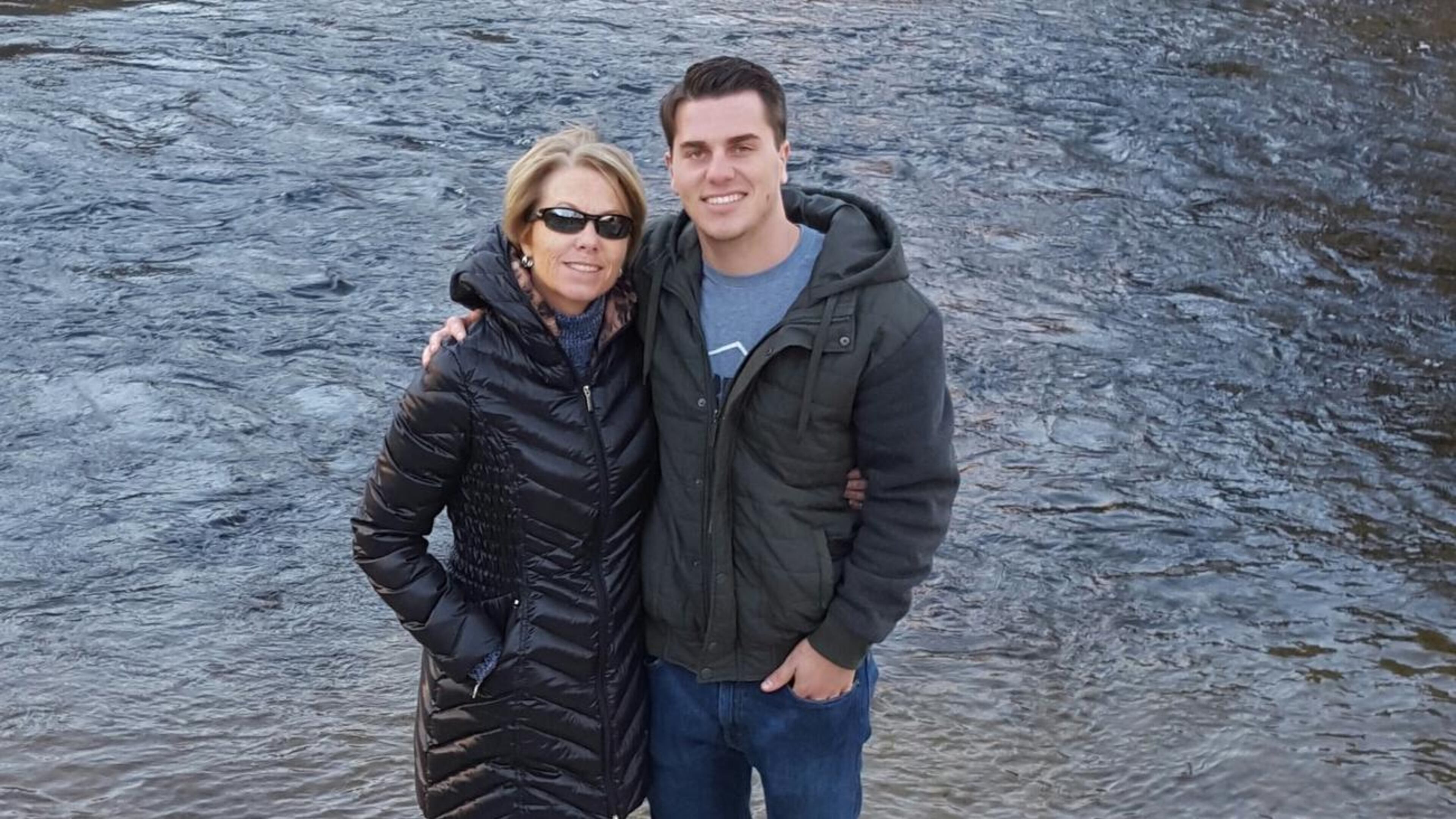 Kathi Holmes Abraham with her son, Joseph. He died from a fatal combination of heroin and fentanyl last year. CONTRIBUTED