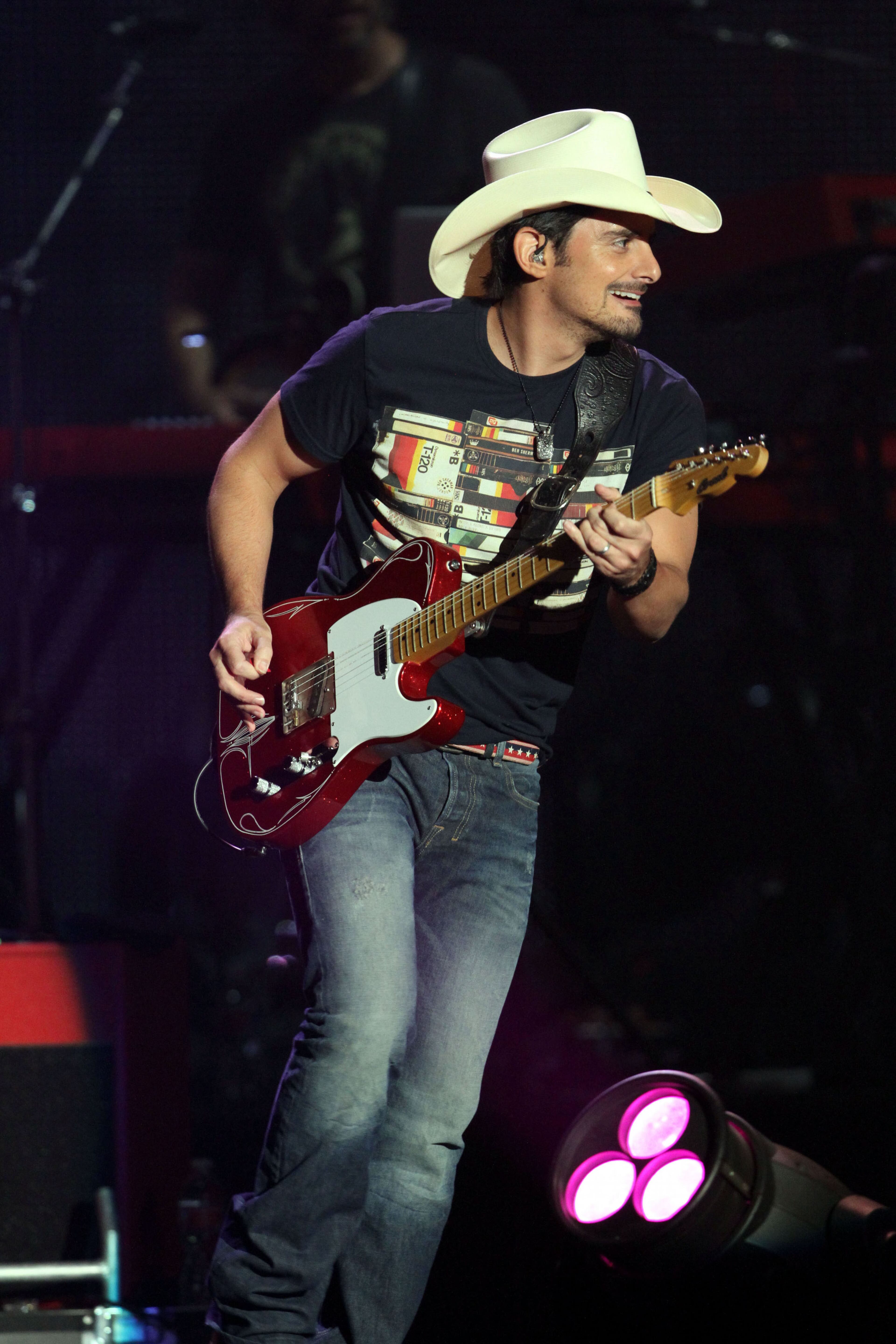 Country singer-songwriter-guitarist Brad Paisley brought his Country Nation world tour to Aaron's Amphitheatre at Lakewood in Atlanta Thursday, Aug. 14, 2014. (Robb D. Cohen/RobbsPhotos.com)