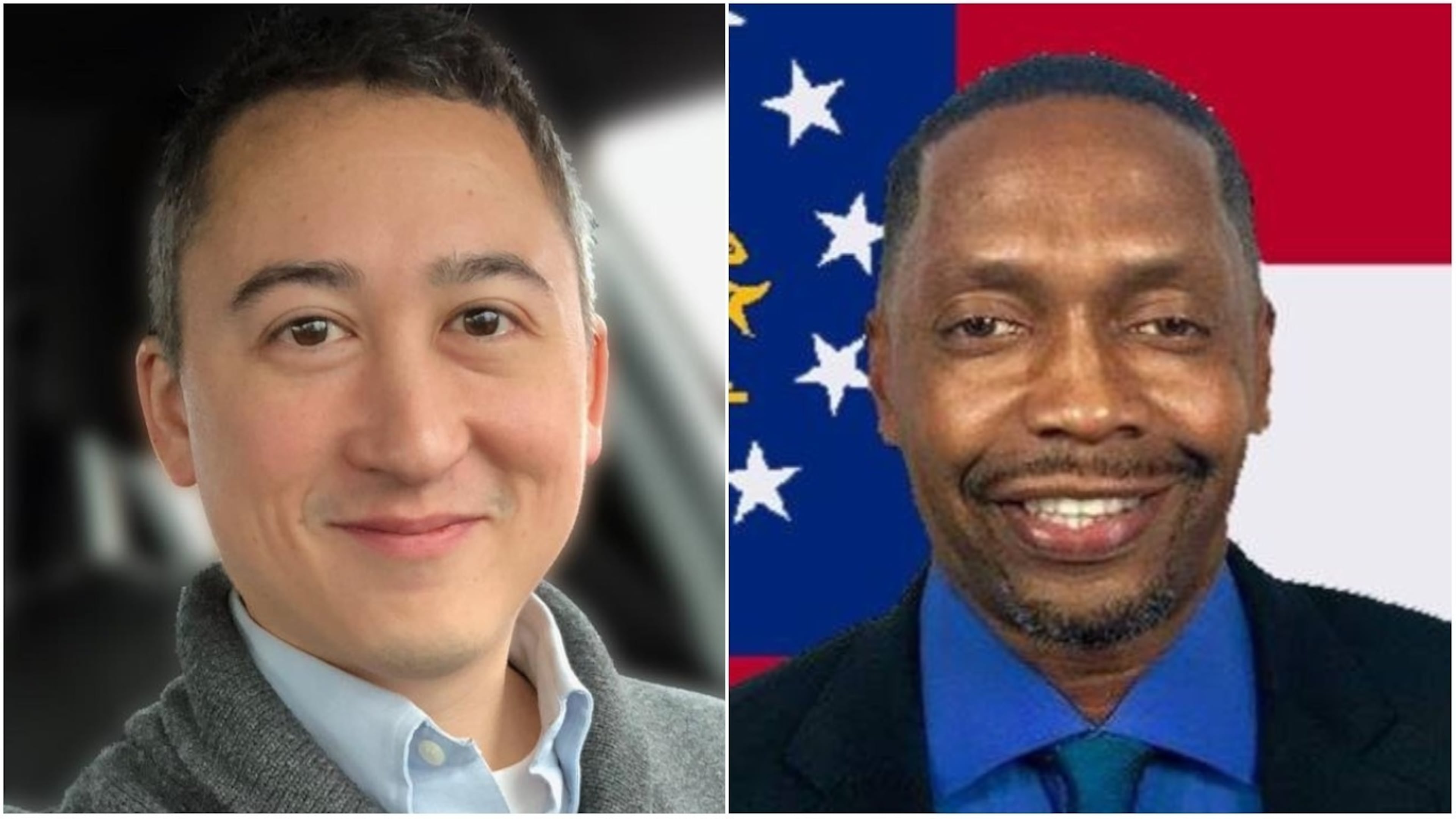 Democrats Ben Ku, left, and Desmond Nembhard qualified this week for a May 22 primary for Gwinnett County Commission District 2. SPECIAL PHOTOS