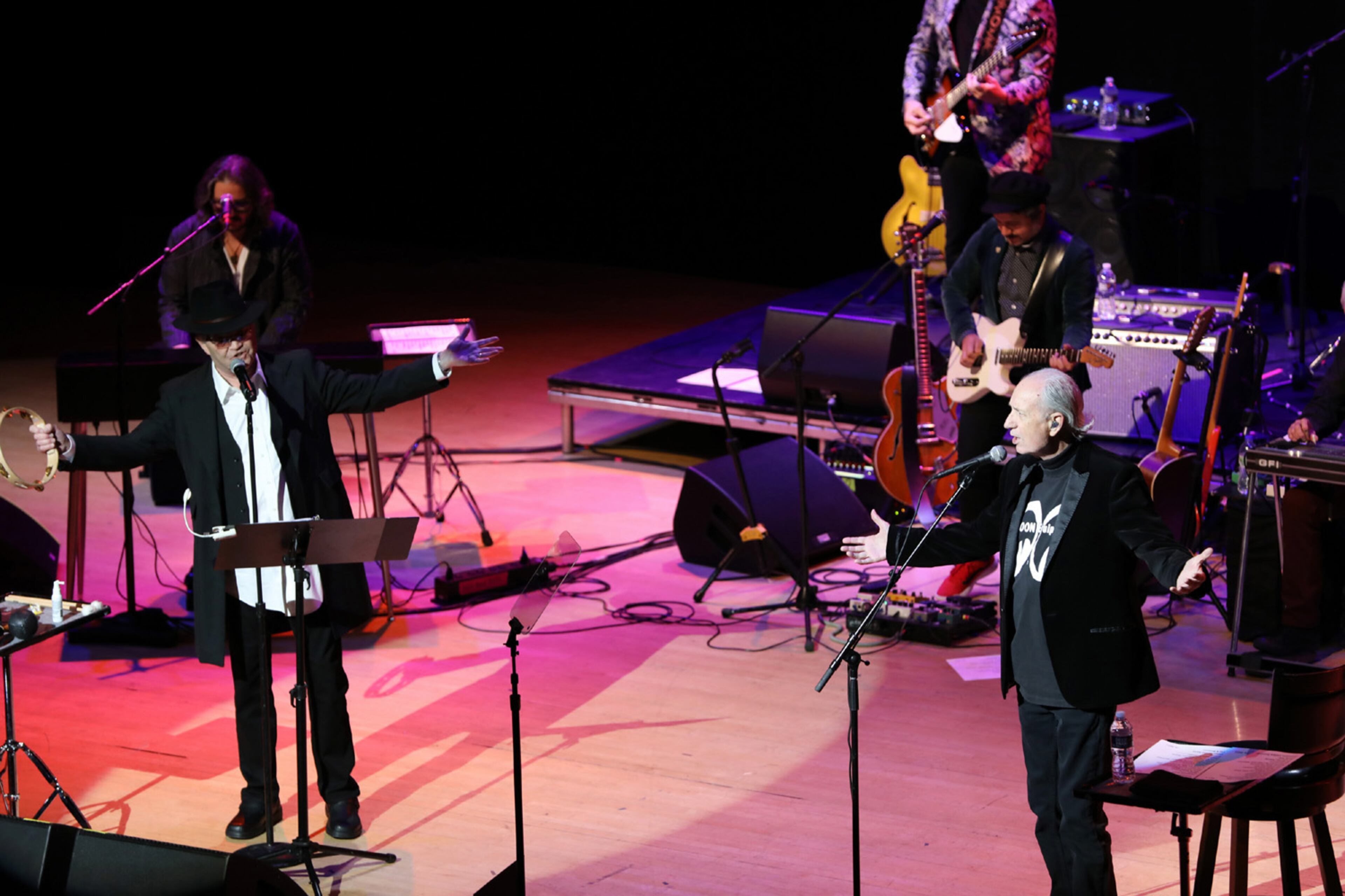 The Monkees perform "The Kind Of Girl I Could Love" at their farewell tour at Atlanta Symphony Hall on Friday, October 8, 2021. The two surviving members of the iconic '60s band, Micky Dolenz and Michael Nesmith, played their pop classics. (Photo: Robb Cohen for The Atlanta Journal-Constitution)