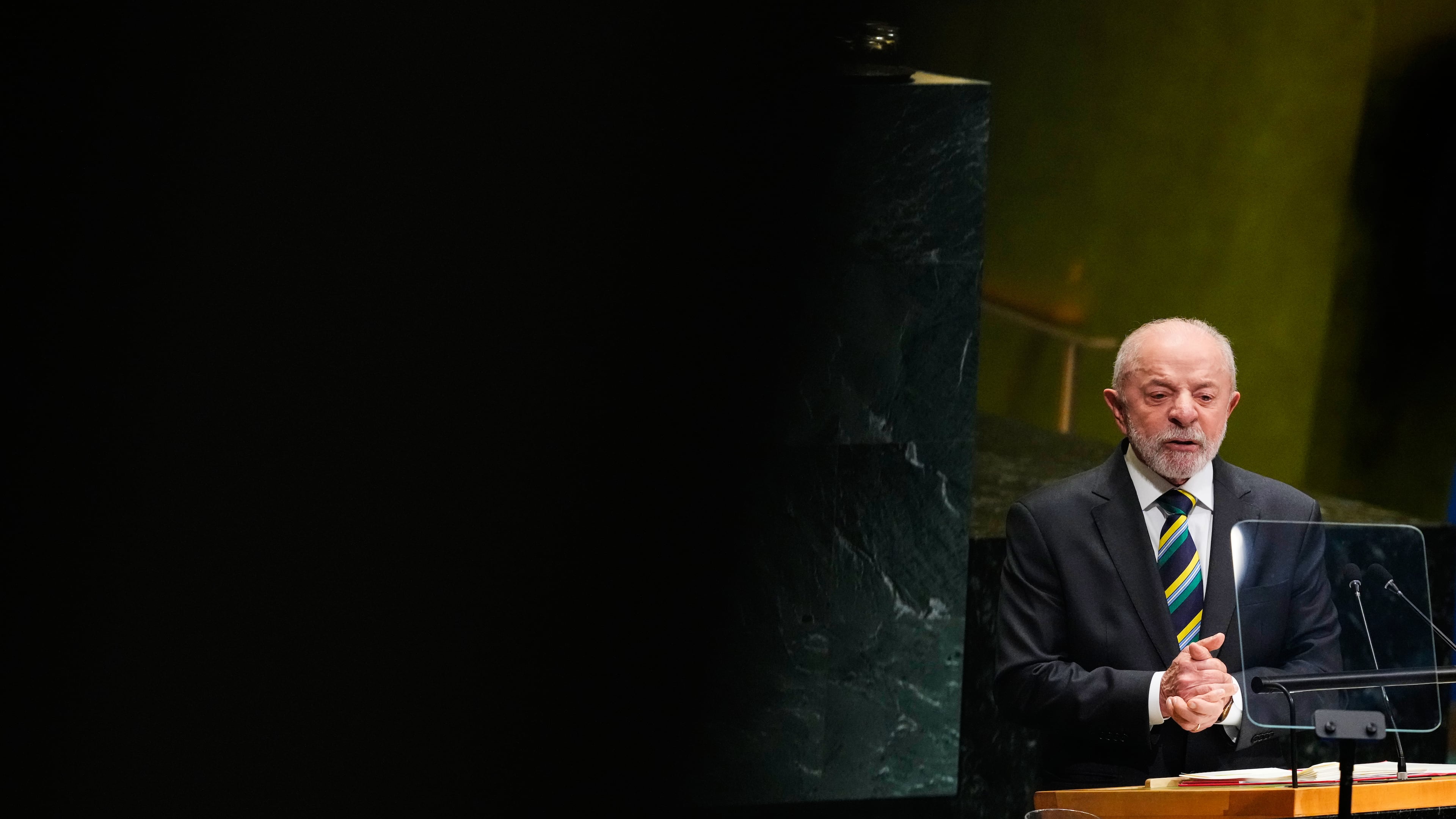 Brazil's President Luiz Inácio Lula da Silva speaks during the 81st session of the United Nations General Assembly at United Nations headquarters, Tuesday, Sept. 22, 2026. (AP Photo/Yuki Iwamura)