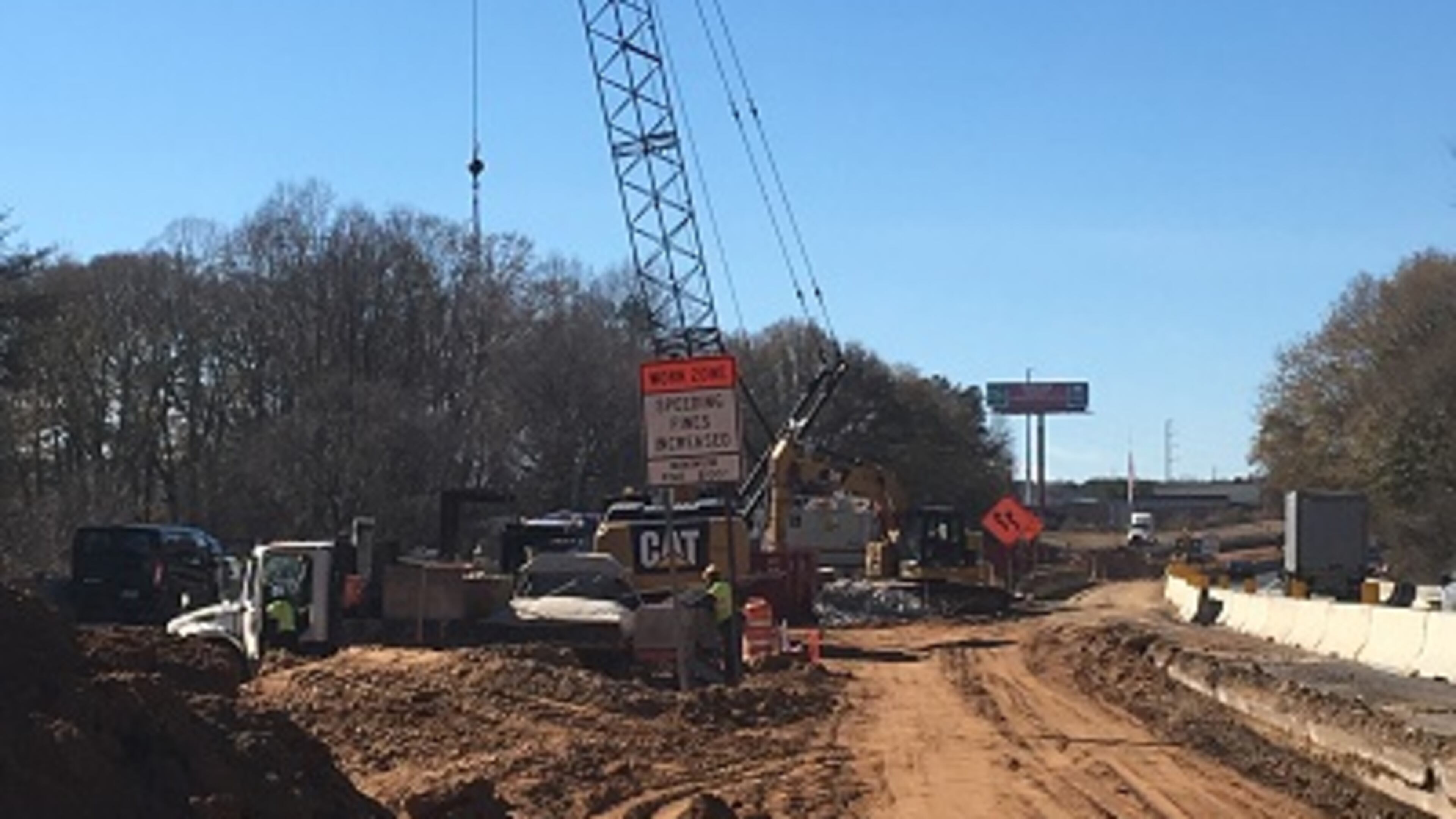 Single lane closures on I-85 in Gwinnett, Barrow, and Jackson counties will occur nightly this week as construction activities continue for the I-85 Widening project. Courtesy GDOT