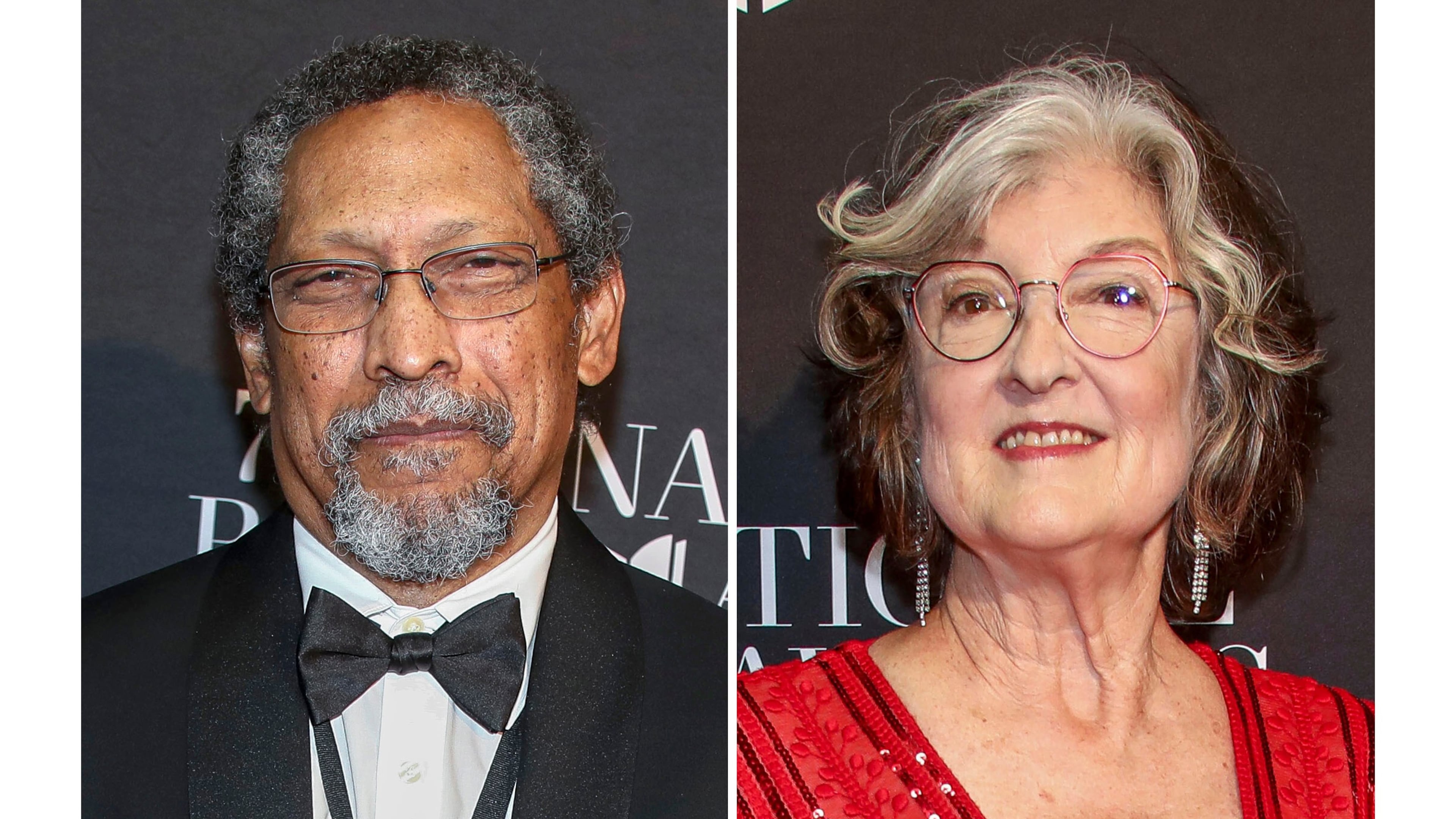 Authors Percival Everett, left, and Barbara Kingsolver appear at the 75th National Book Awards ceremony in New York on Nov. 20, 2024. (Photos by Andy Kropa/Invision/AP)