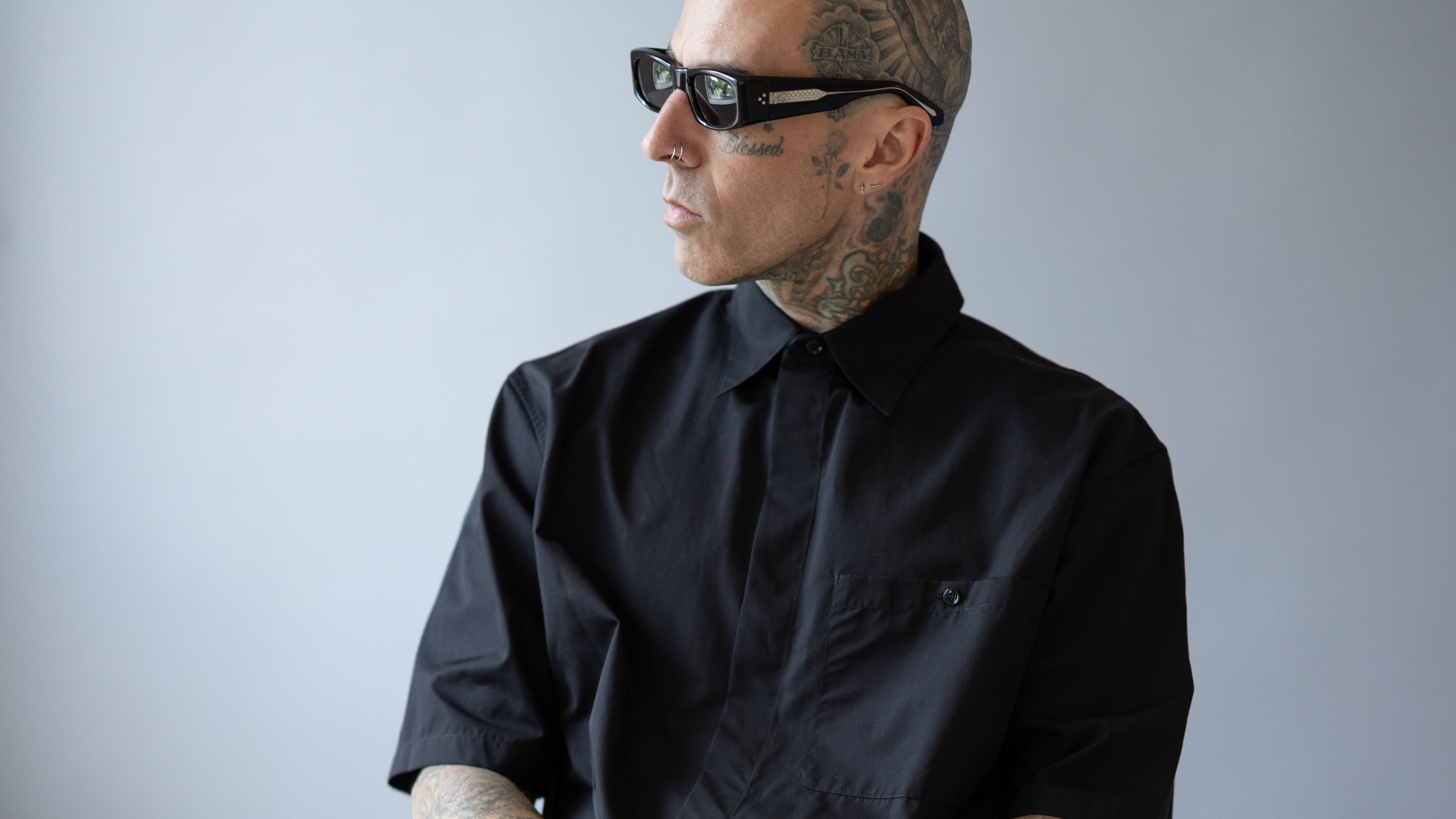 Travis Barker poses for a portrait in New York on Thursday, June 11, 2026. (Photo by Matt Licari/Invision/AP)