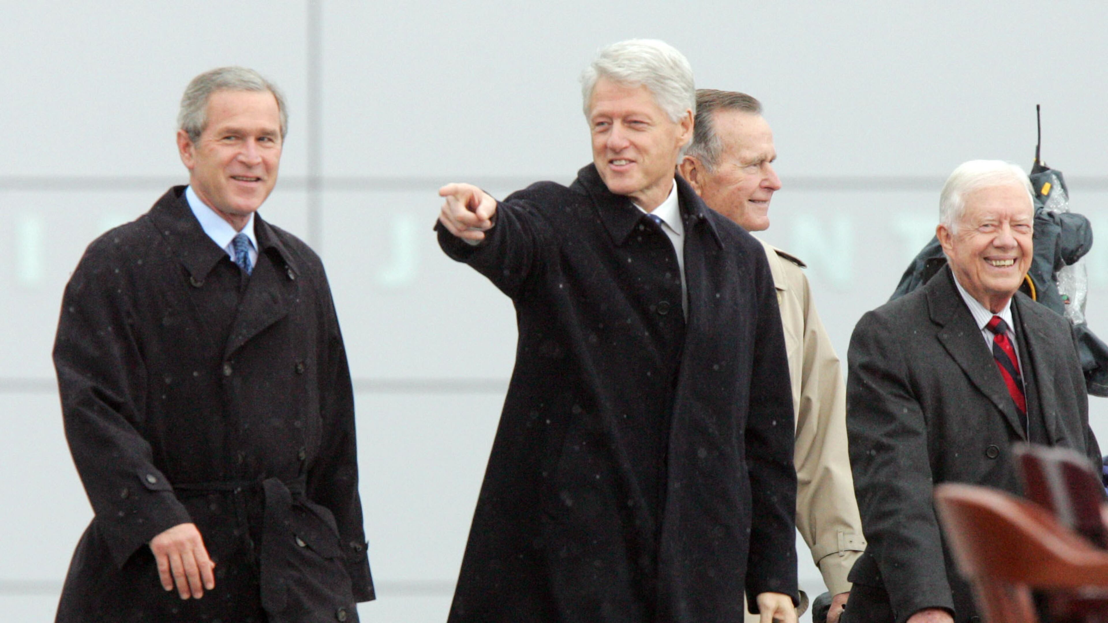 Former Presidents George W. Bush, Bill Clinton, Jimmy Carter will attend Zell Miller’s funeral in Atlanta on Tuesday, March 27, 2018. The former presidents are seen in this 2004 photo along with former President Georgia H.W. Bush.