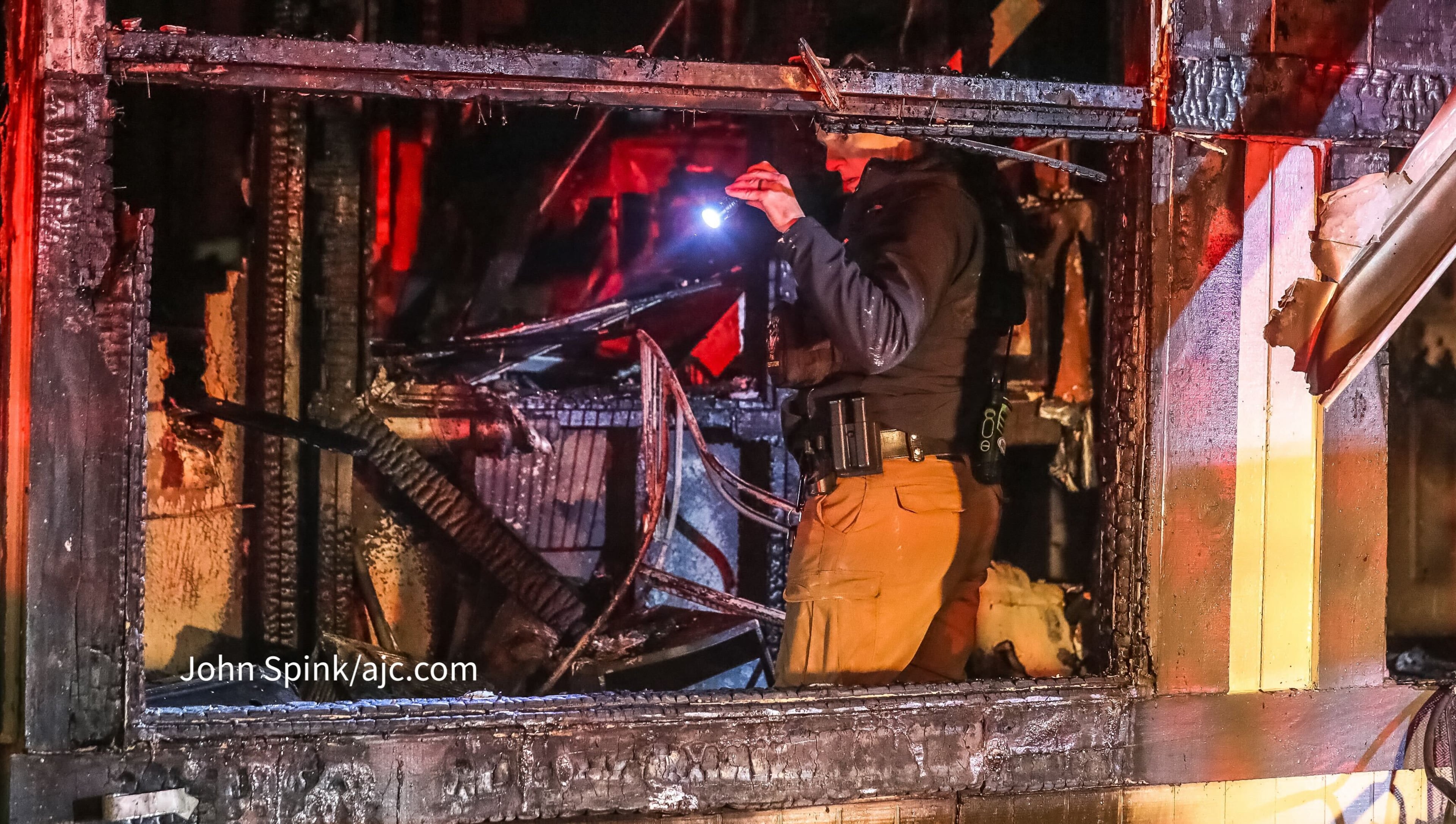 Two people died as a result of the fire and a third was taken to the hospital for further care.