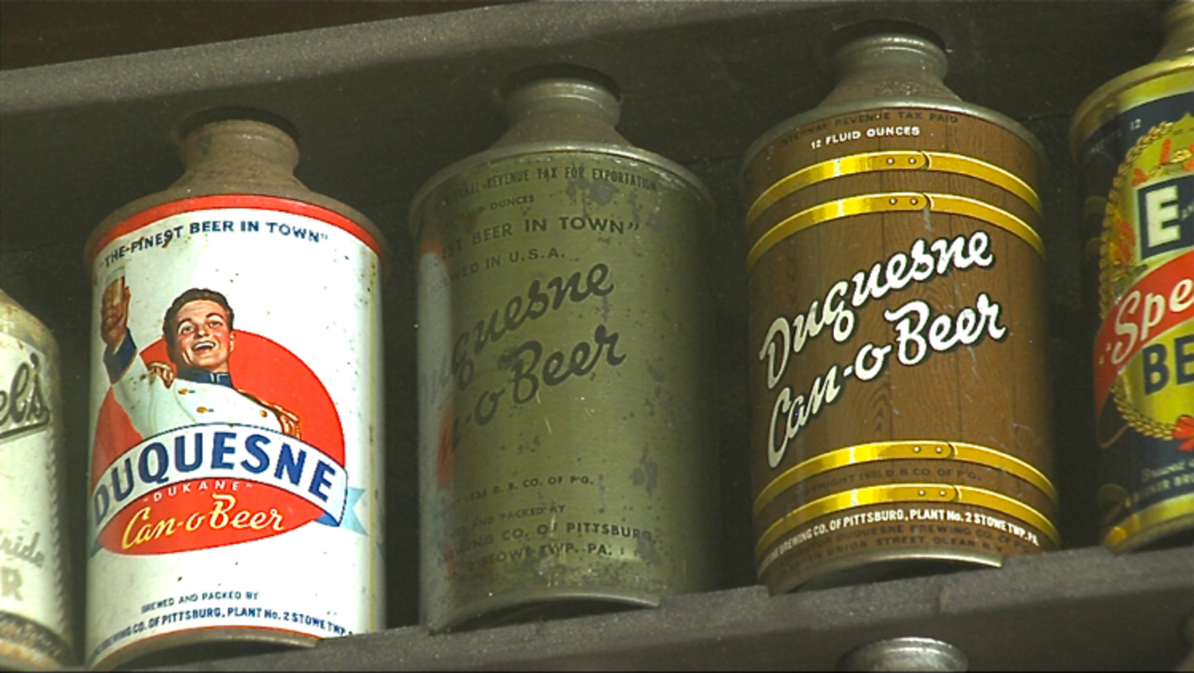 Another rare can in the collection is this "olive drab" camouflaged can which was produced in the 1940's during WWII in the US and were shipped overseas to servicemen in Europe and the Pacific.