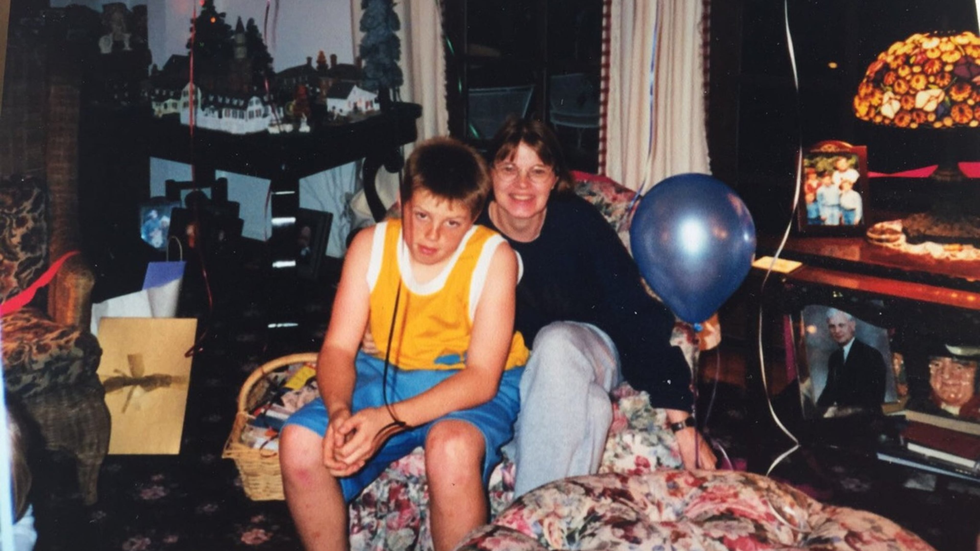 The boyish Freddie Freeman with his mother Rosemary. (Photo courtesy of Freeman family)