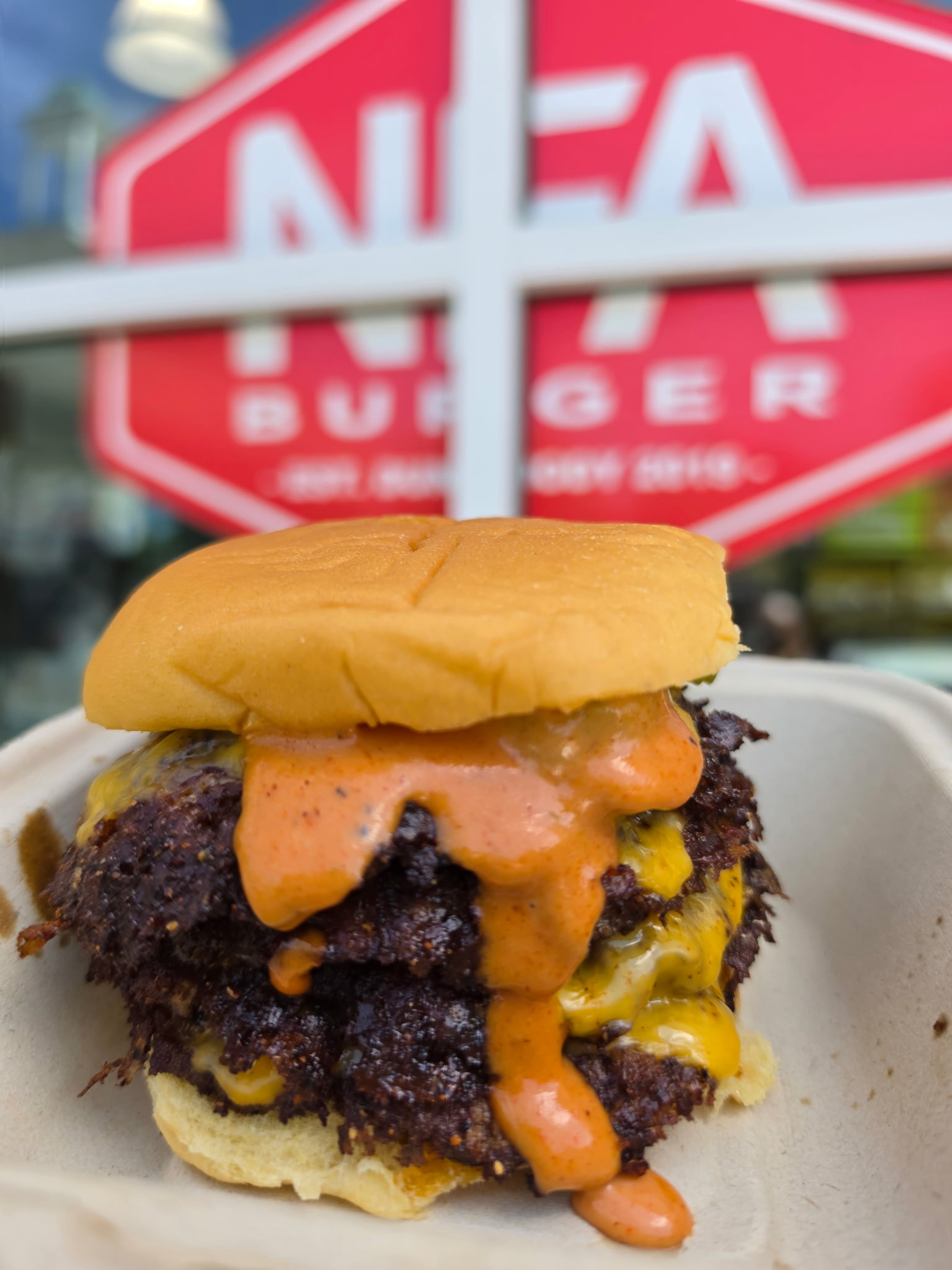 The smashburger from NFA burger is worth a trip to the gas station. (Courtesy of Justin Brown)