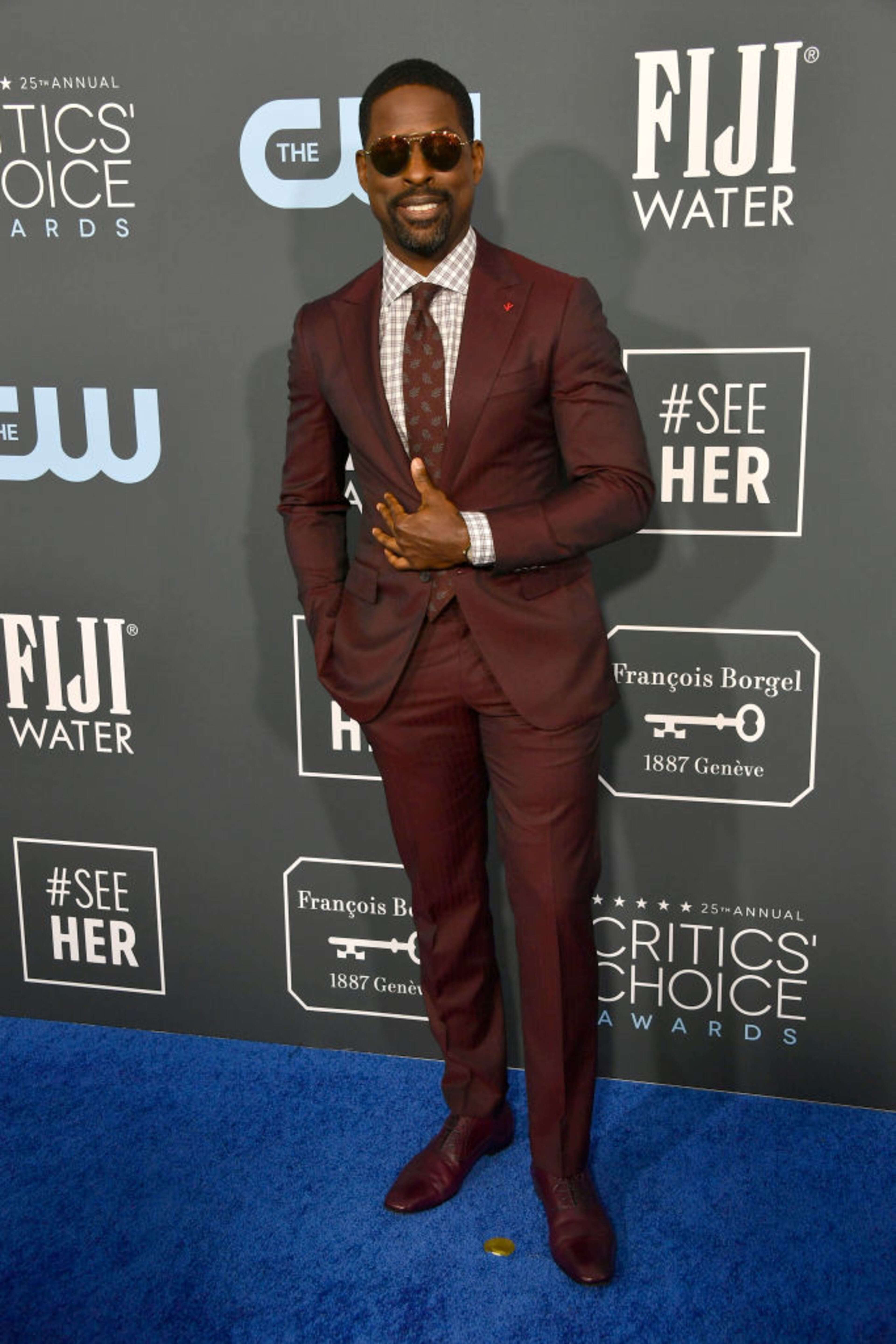 SANTA MONICA, CALIFORNIA - JANUARY 12: Sterling K. Brown attends the 25th Annual Critics' Choice Awards at Barker Hangar on January 12, 2020 in Santa Monica, California. (Photo by Frazer Harrison/Getty Images)