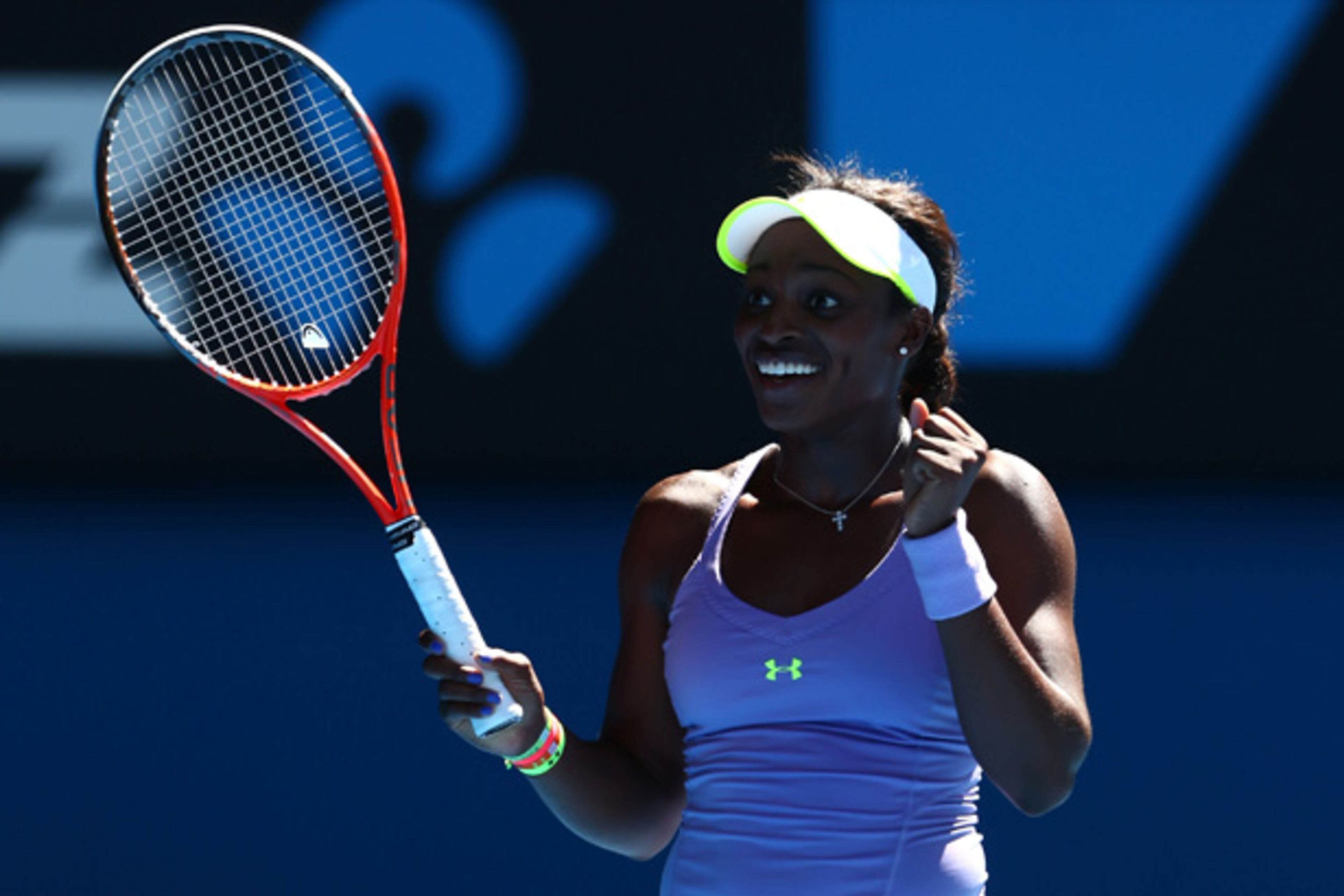 Ultimately, Florida native Sloane Stephens went on to win the match, 3-6, 7-5, 6-4, becoming the first American player younger than Serena to ever beat her. Yeah, she was shocked, too.