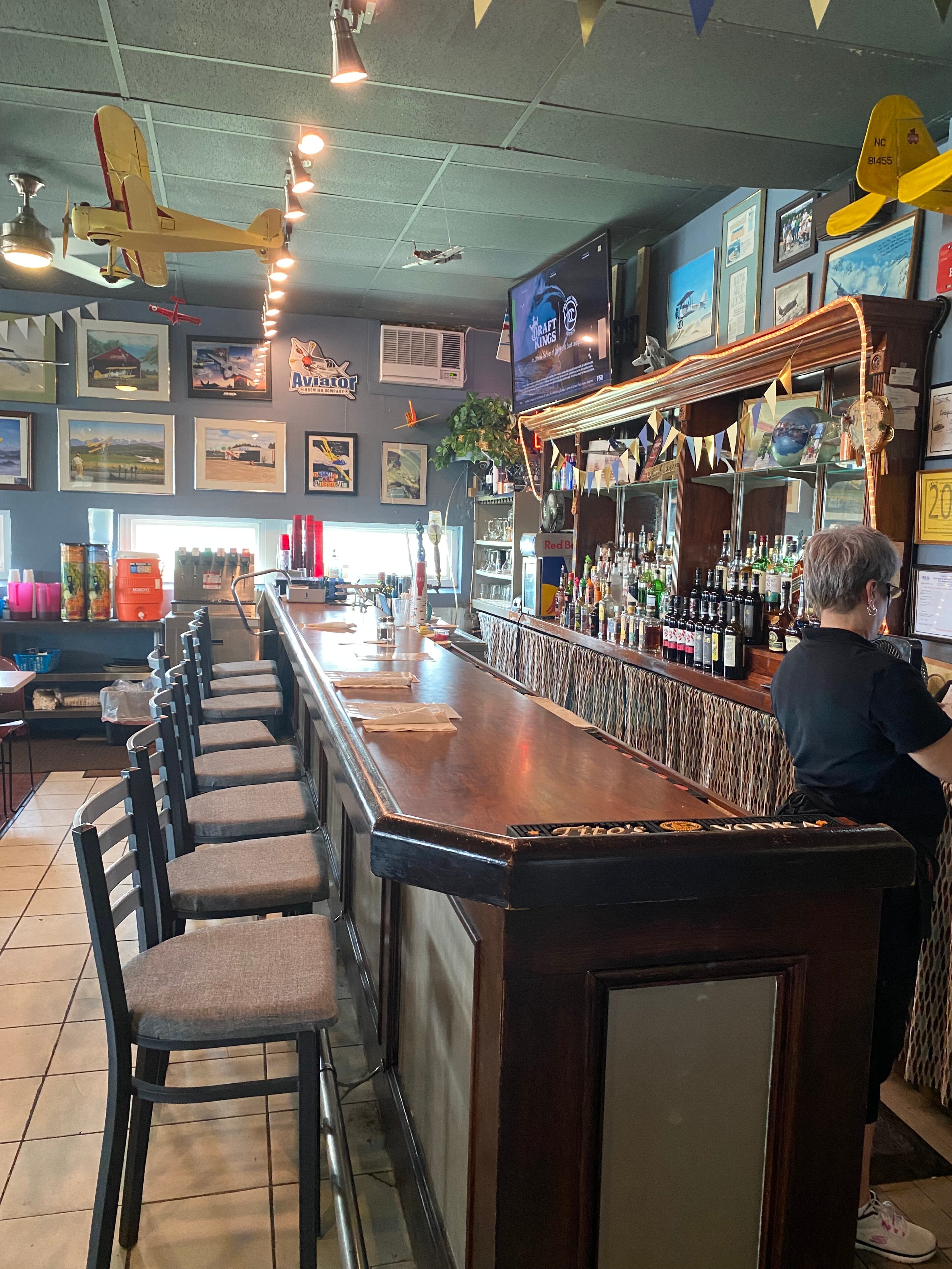 Downwind, the restaurant at the Peachtree DeKalb Airport, features a songwriters’ open mic on the first Monday of the month. (Ligaya Figueras/AJC)