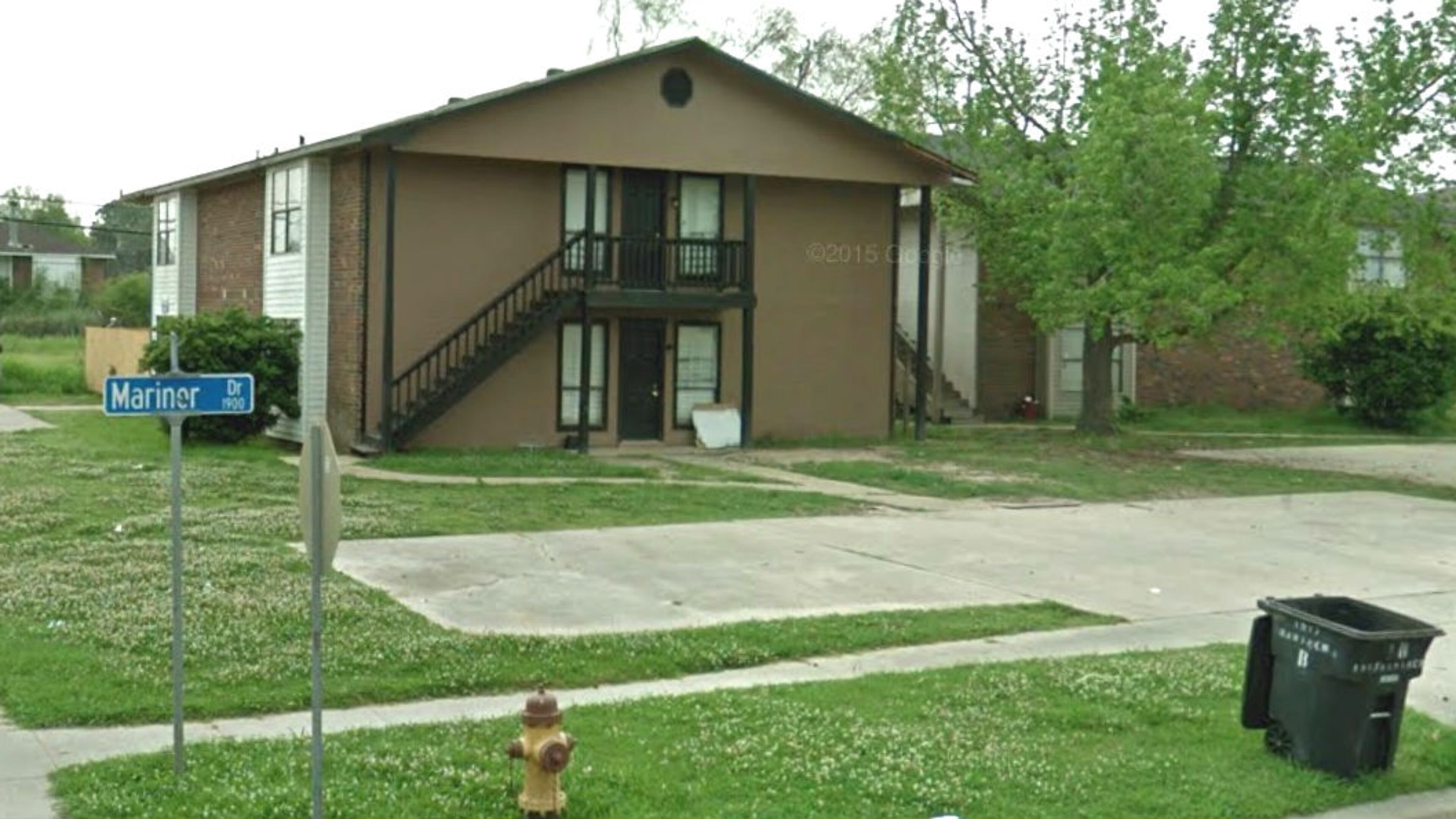 Pictured in a March 2011 Street View image is the apartment building at 1917 Mariner Drive in Baton Rouge, La., where Isabelle Hidalgo, 18 months, died of a drug overdose, which investigators say happened at the hands of her mother. Heather Marie Hidalgo, 42, is charged with first-degree murder.