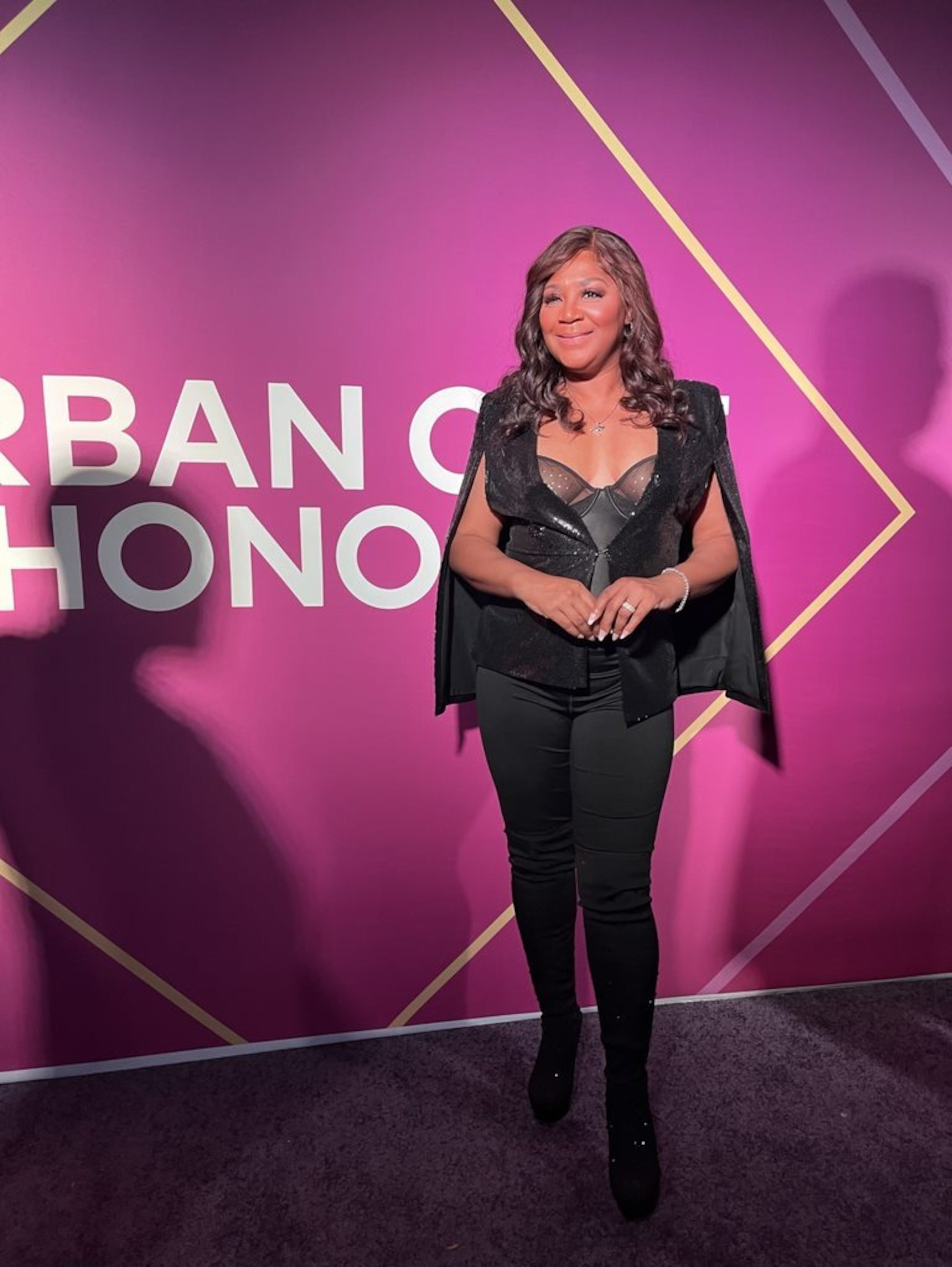 Trina Braxton at the Urban One Honors red carpet (2022)