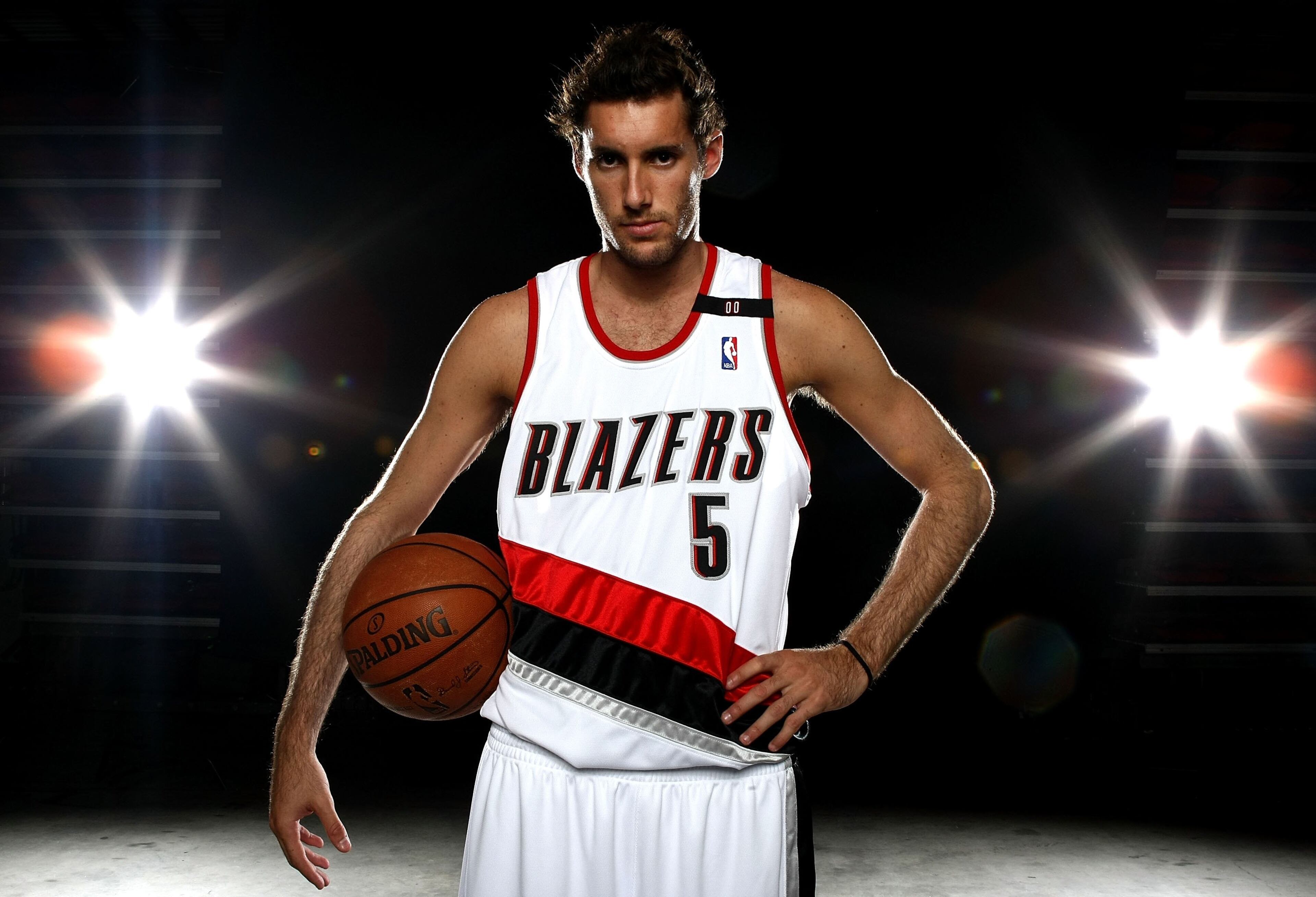 Rudy Fernandez of the Portland Trail Blazers poses for a portrait during Media Day for the Portland Trail Blazers at the Rose Garden on Sept. 29, 2008, in Portland, Ore.