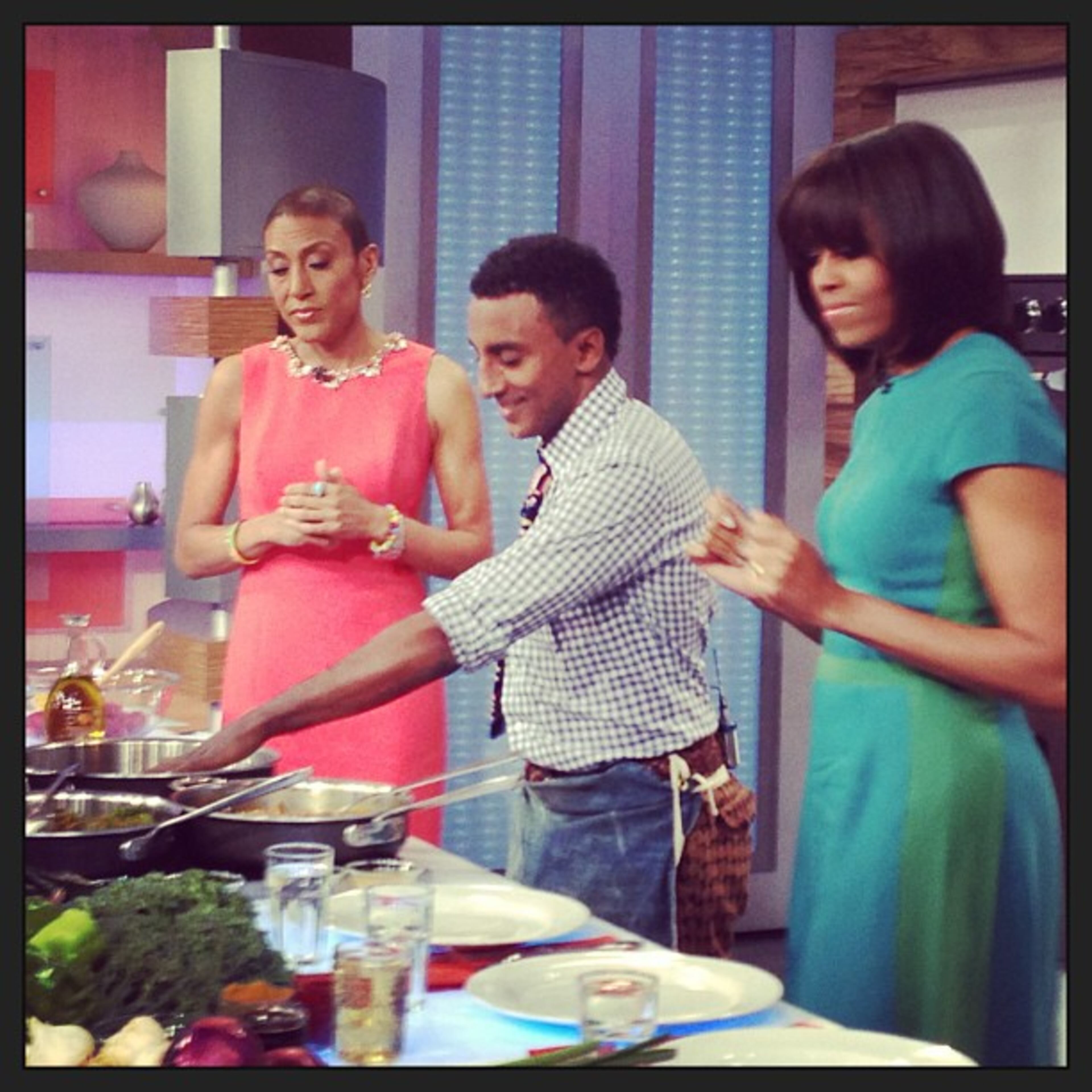 Cooking some good stuff on GMA! photo from @johnnywright220