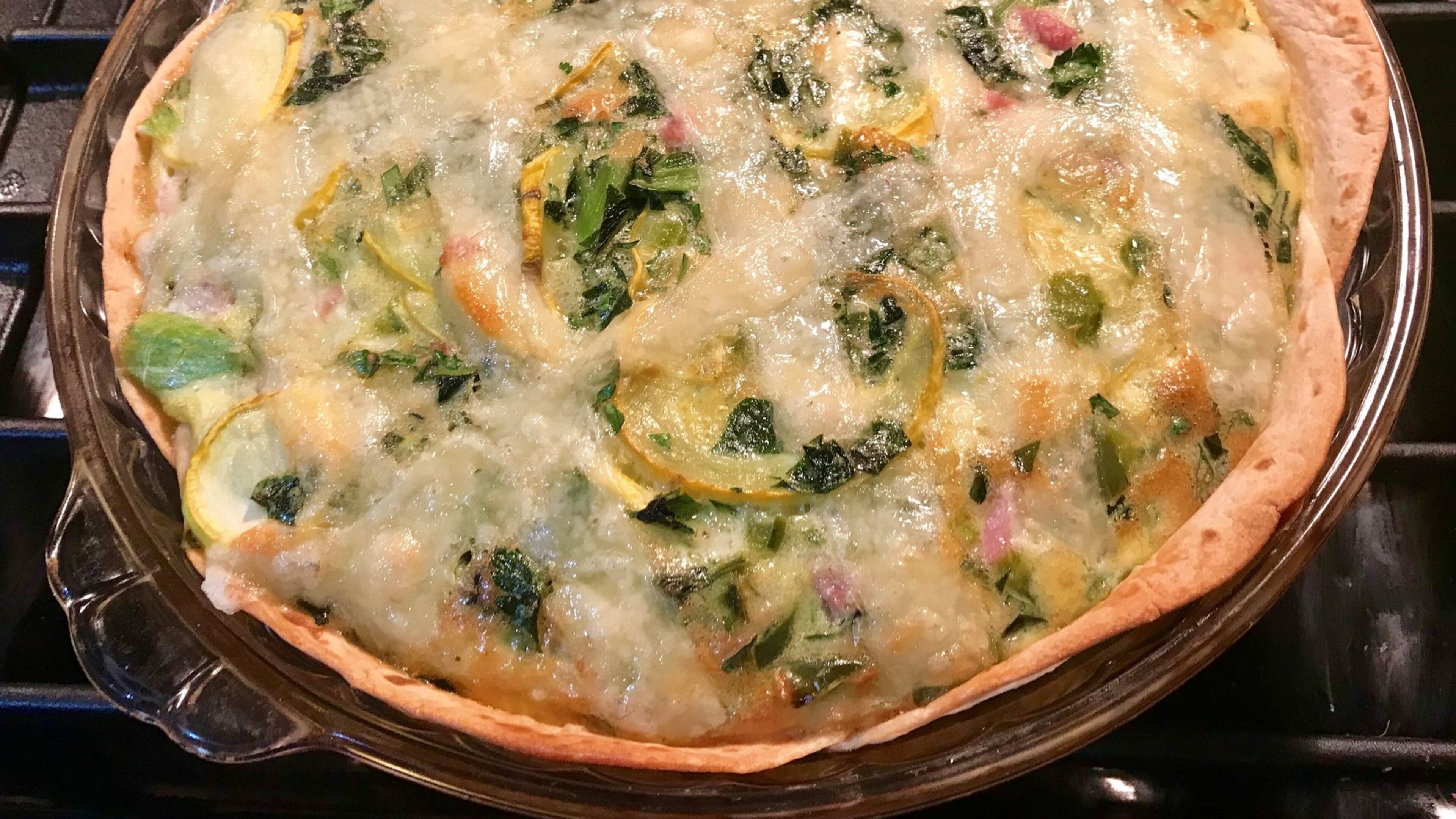 Veggie Tortilla Pie uses a flour tortilla crust that saves time and is leaner than a pastry pie. LIGAYA FIGUERAS / LFIGUERAS@AJC.COM