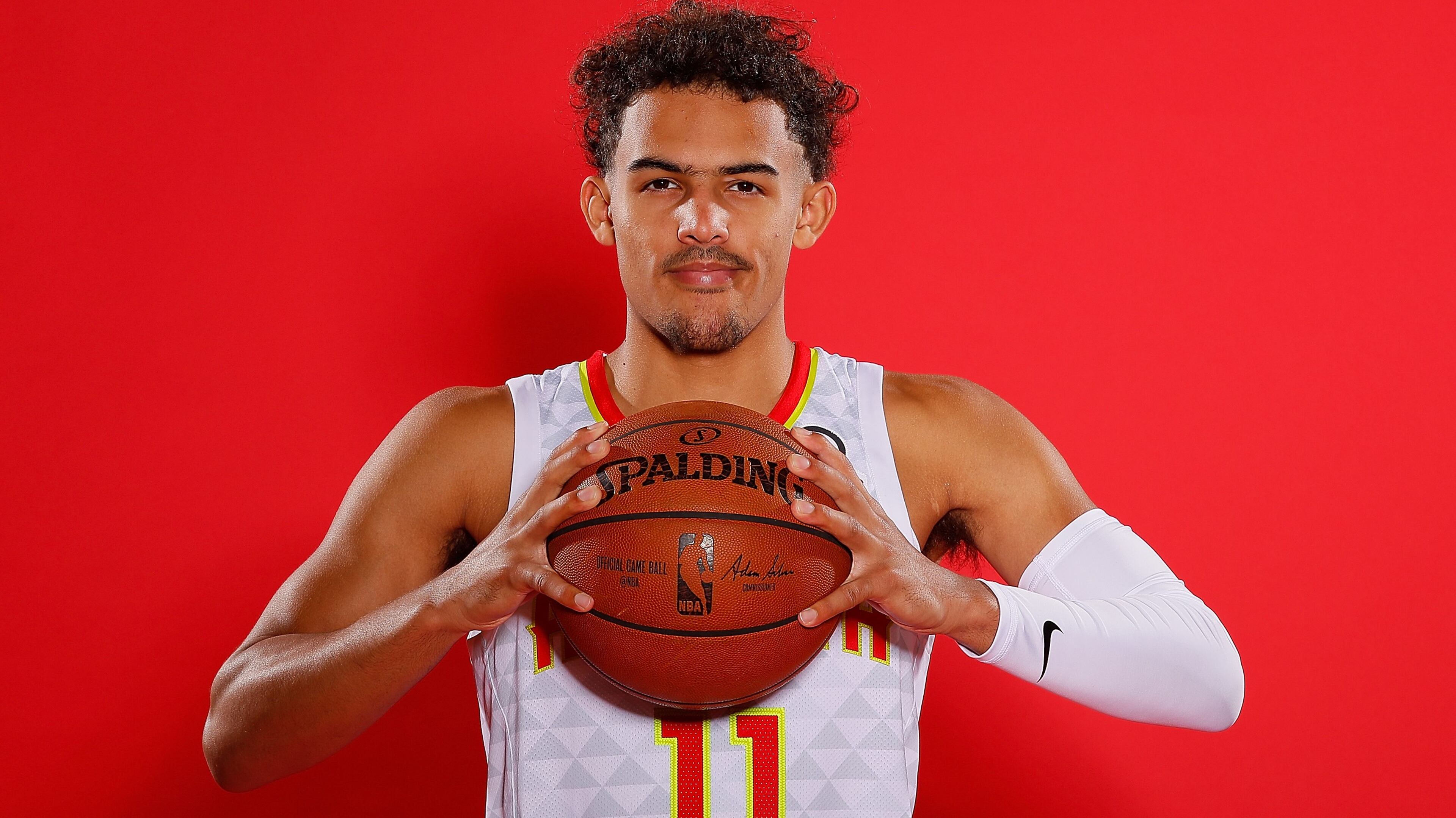 Trae Young of the Atlanta Hawks poses for portraits during media day at Emory Sports Medicine Complex on September 24, 2018 in Atlanta, Georgia. (Photo by Kevin C. Cox/Getty Images)