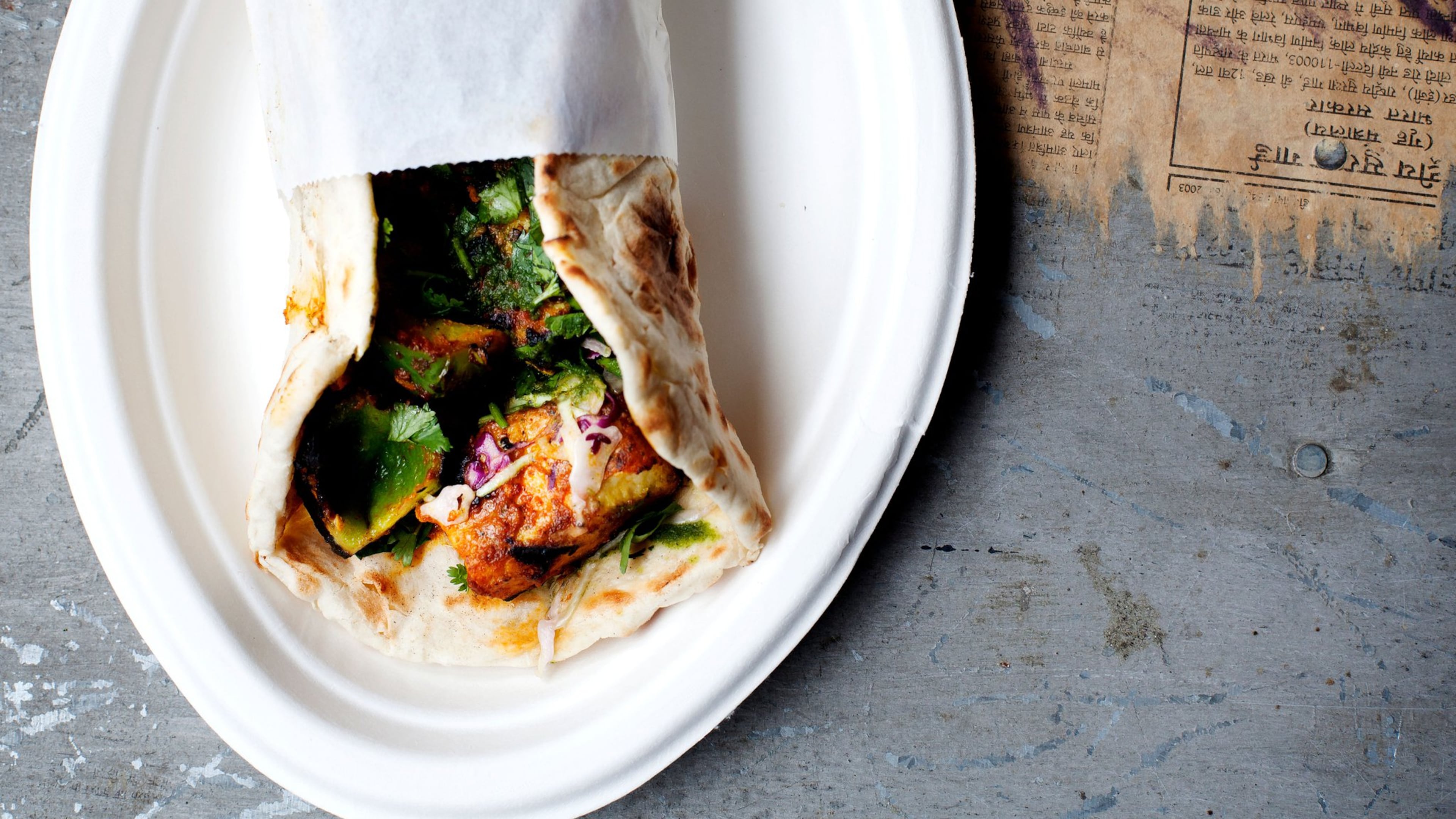 The paneer roll at Botiwalla in Ponce City Market.