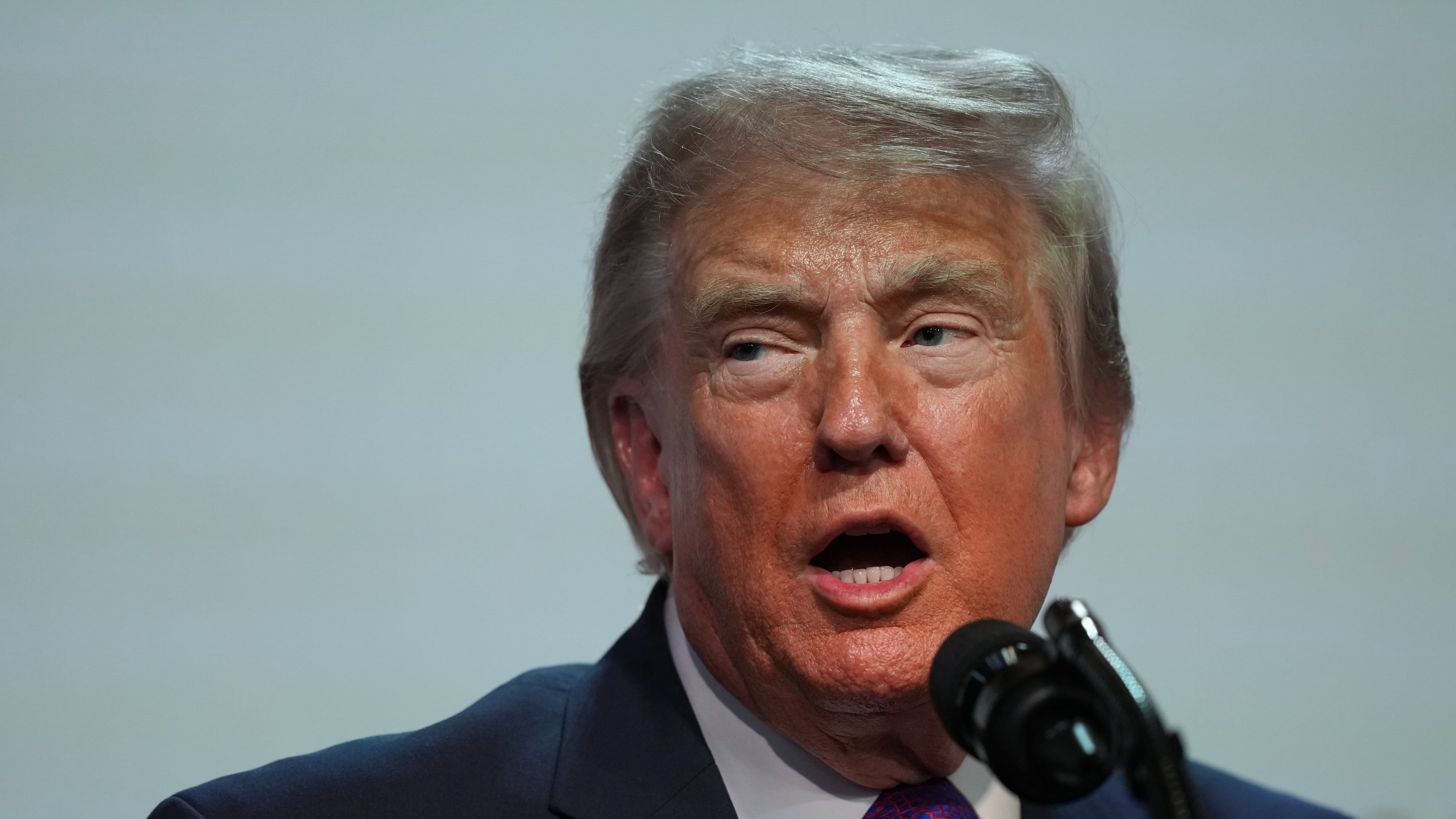 President Donald Trump speaks about prescription drug prices in the South Court Auditorium in the Eisenhower Executive Office Building on the White House campus, Monday, May 18, 2026, in Washington. (AP Photo/Julia Demaree Nikhinson)