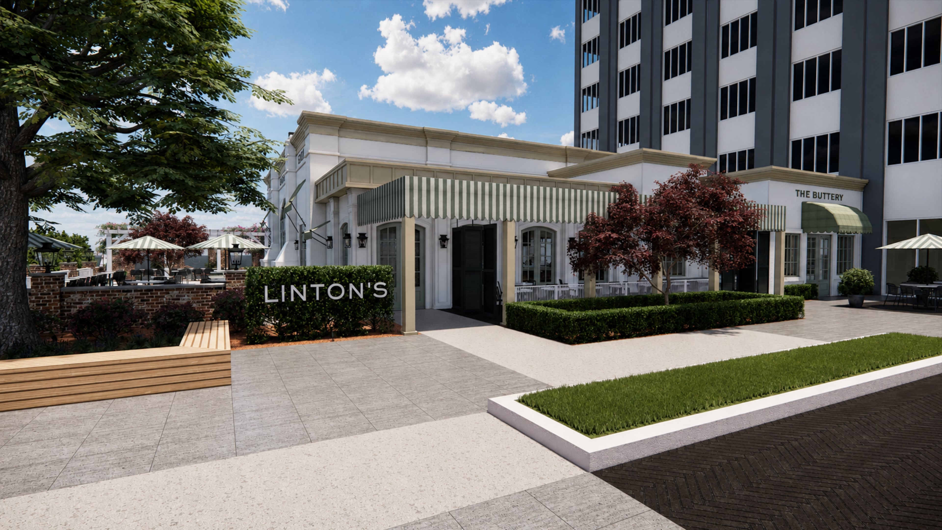 A rendering of Linton's, an American restaurant from Linton Hopkins set to open in Buckhead next year. (Courtesy of ASD SKY)