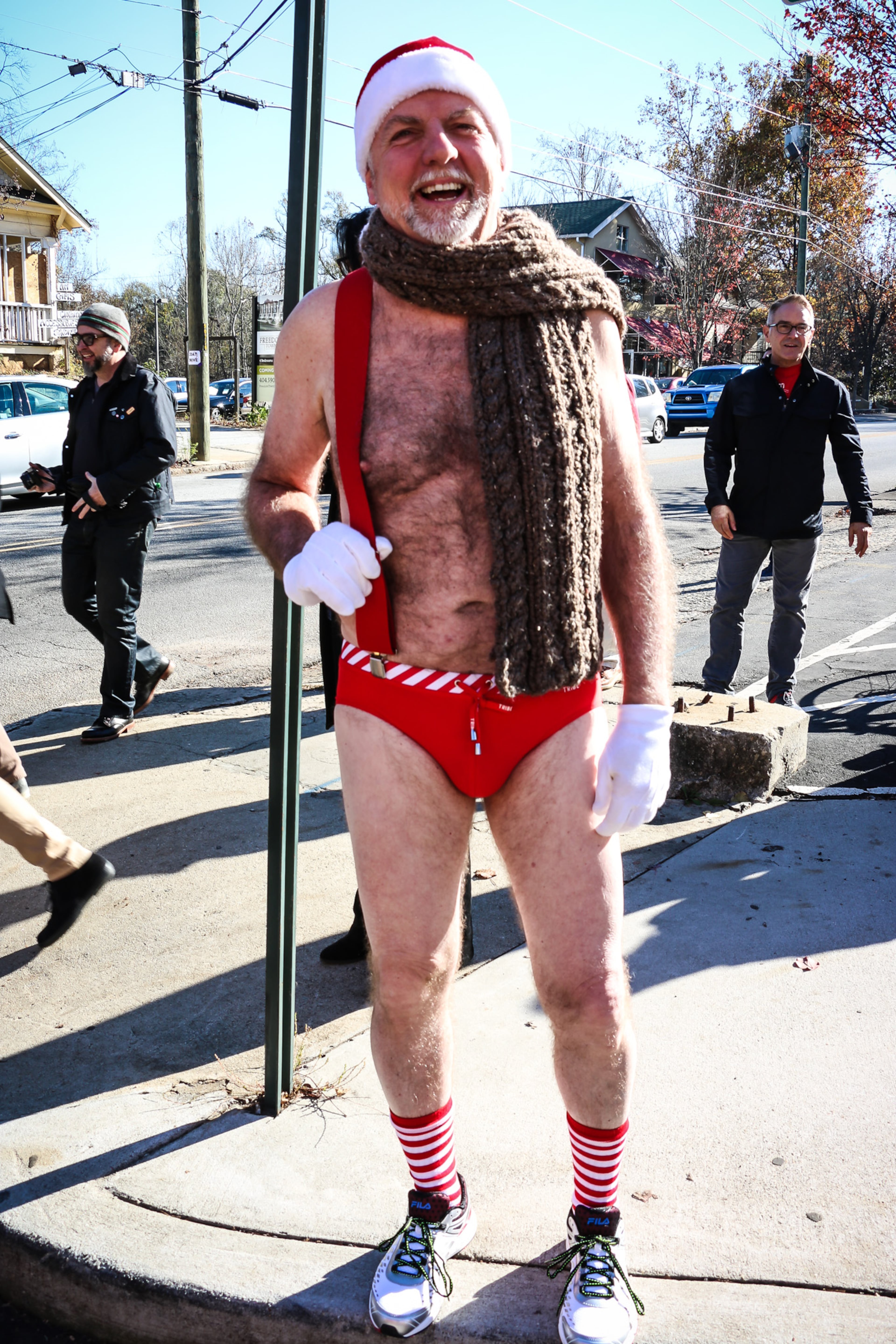 The 2016 Atlanta Santa Speedo Run took place Saturday, December 10 at Manuel's Tavern in Virginia Highland. The annual event includes a 1.5 mile run and a party to raise money for a selected Atlanta charity.