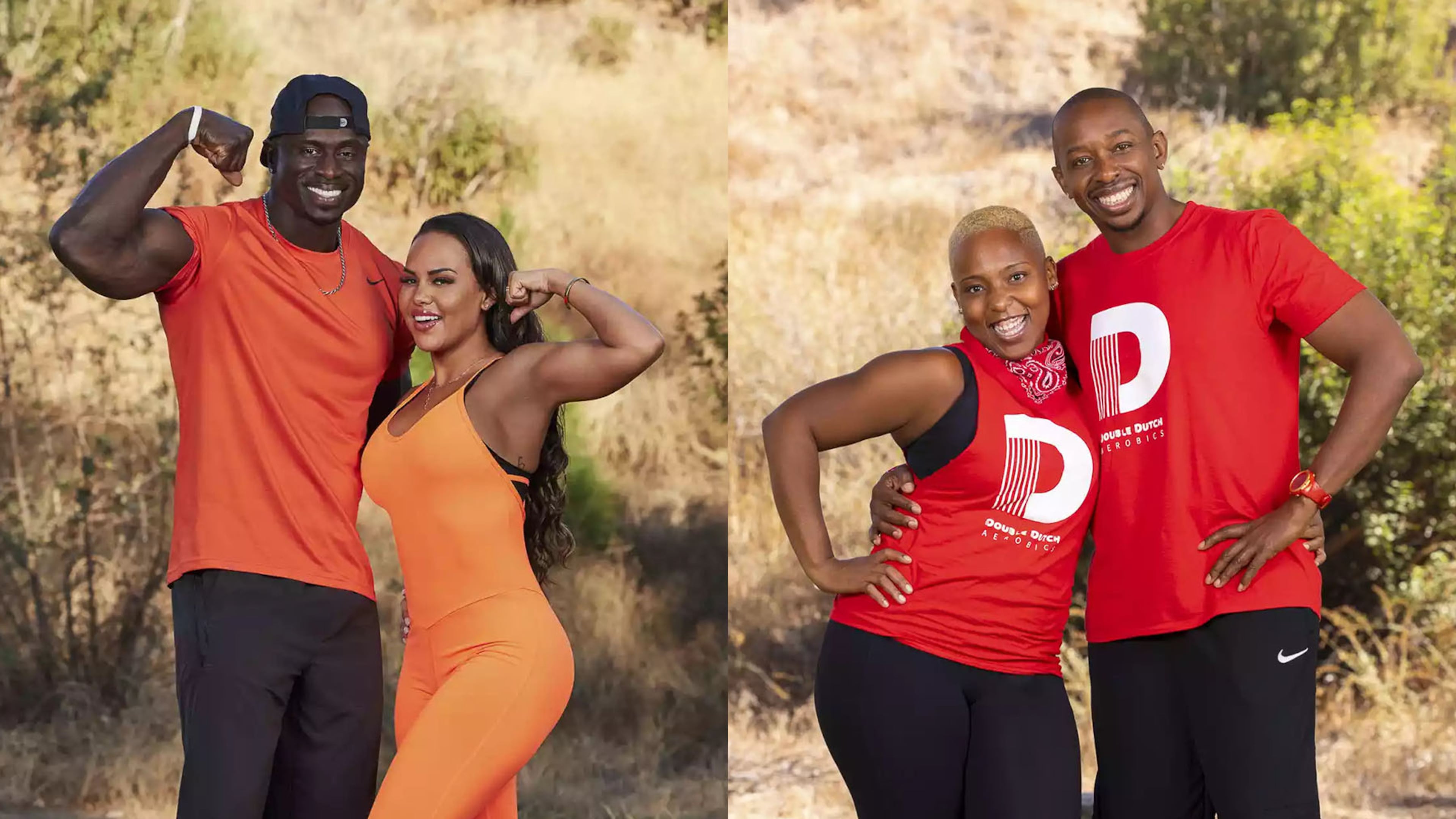 Michelle and Sean Clark and Rod and Leticia Gardner on the 36th season of "The Amazing Race." YURI HASEGAWA/CBS