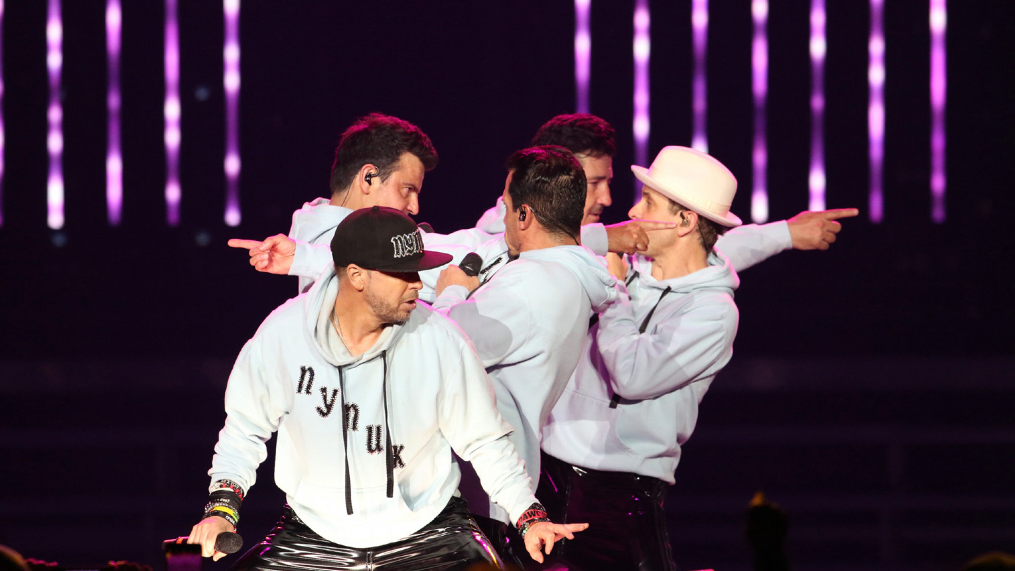 New Kids on the Block (NKOTB) entertain a packed State Farm Arena in Atlanta on Thursday, July 7, 2022, on the NKOTB Mixtape Tour. Rick Astley, En Vogue and Salt-N-Pepa also performed at the show. (Photo: Robb Cohen for The Atlanta Journal-Constitution)