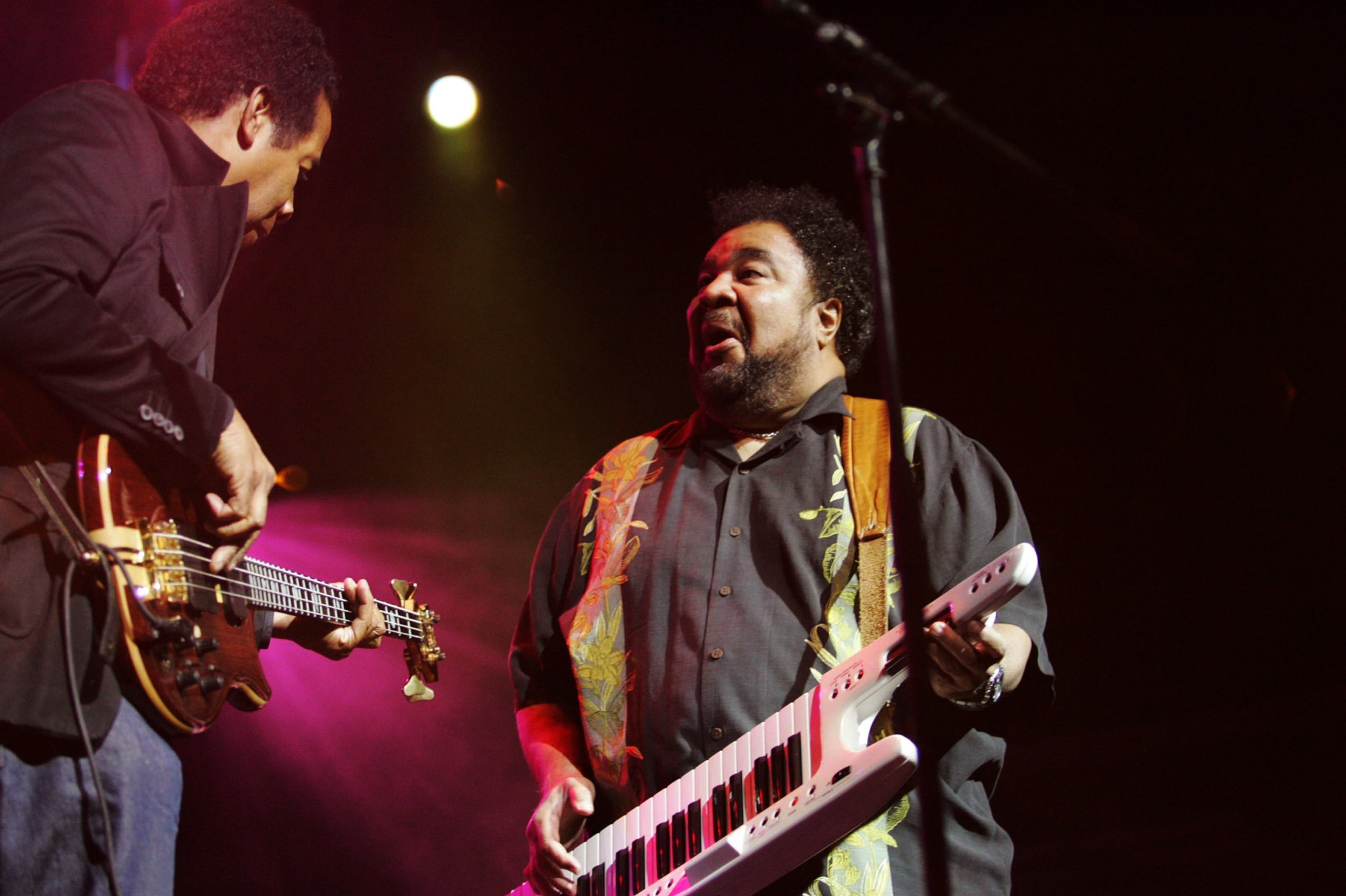 Stanley Clarke (left) and George Duke performduring the Standard Bank Joy of Jazz 2007 held in Newtown on Aug. 24, 2007, in Johannesburg, South Africa.