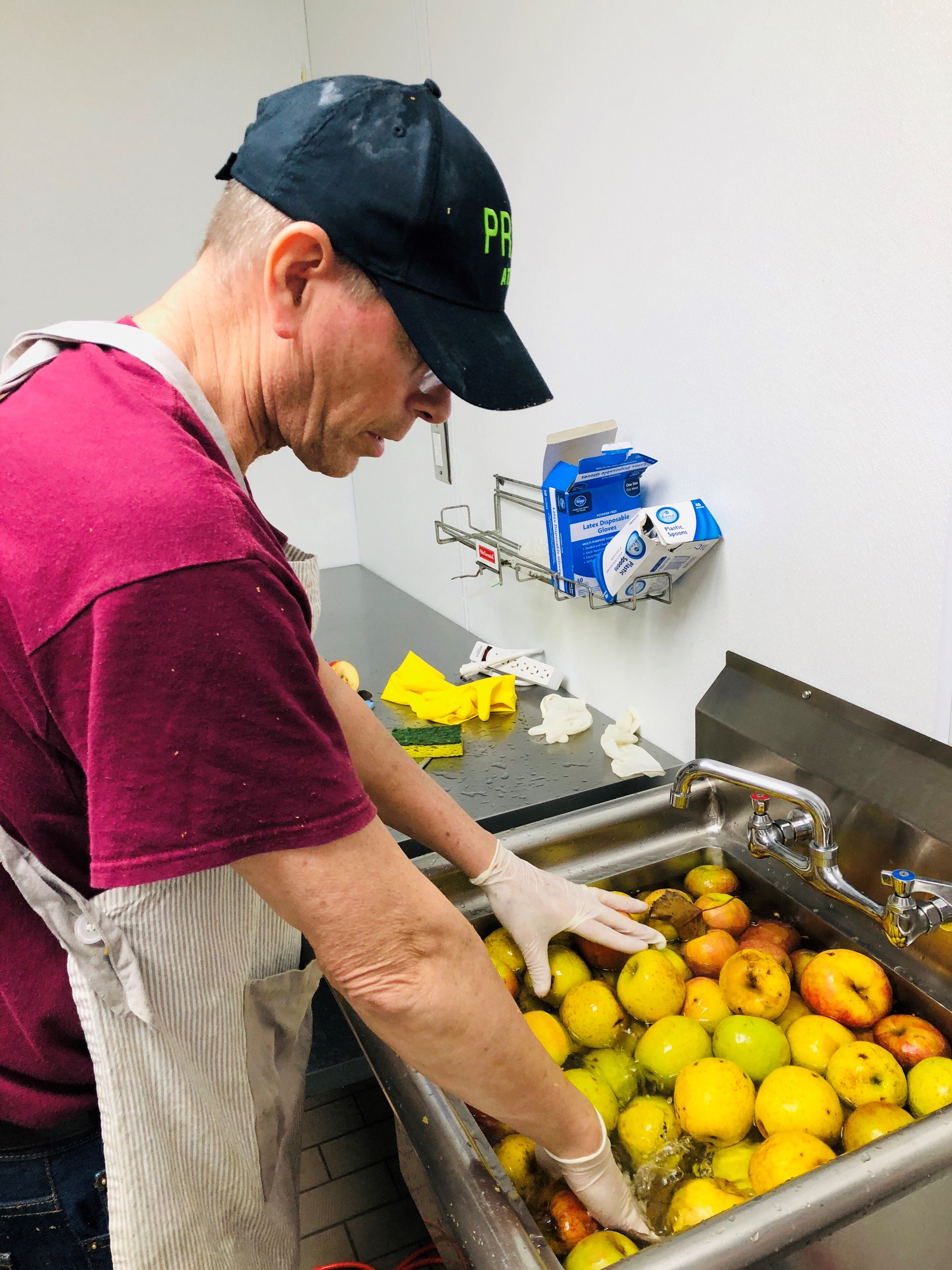 Every part of the apple is used in one or more of the Pitts family's products. Courtesy of Dana Pitts